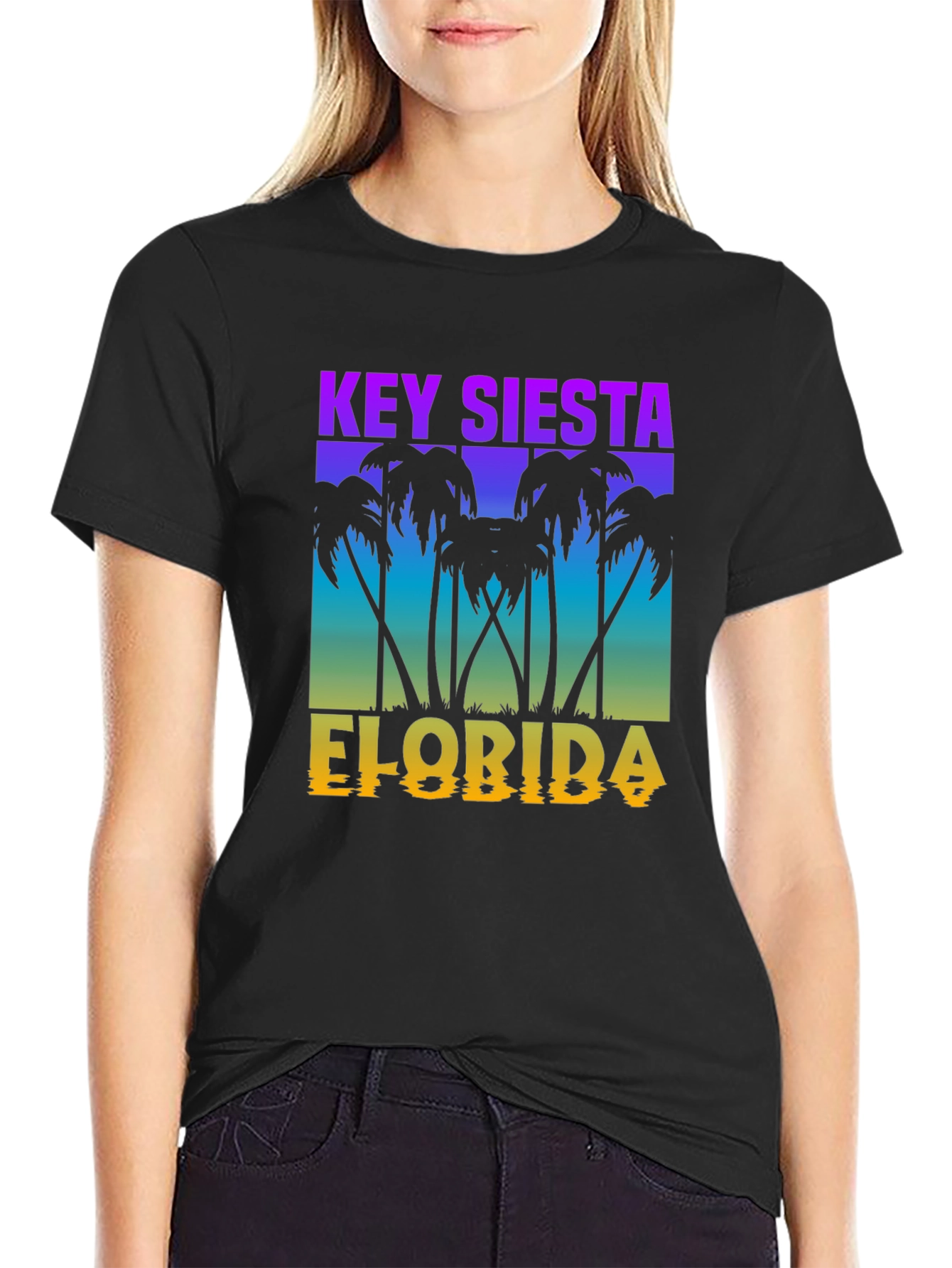 Key Siesta Florida Black T-Shirt