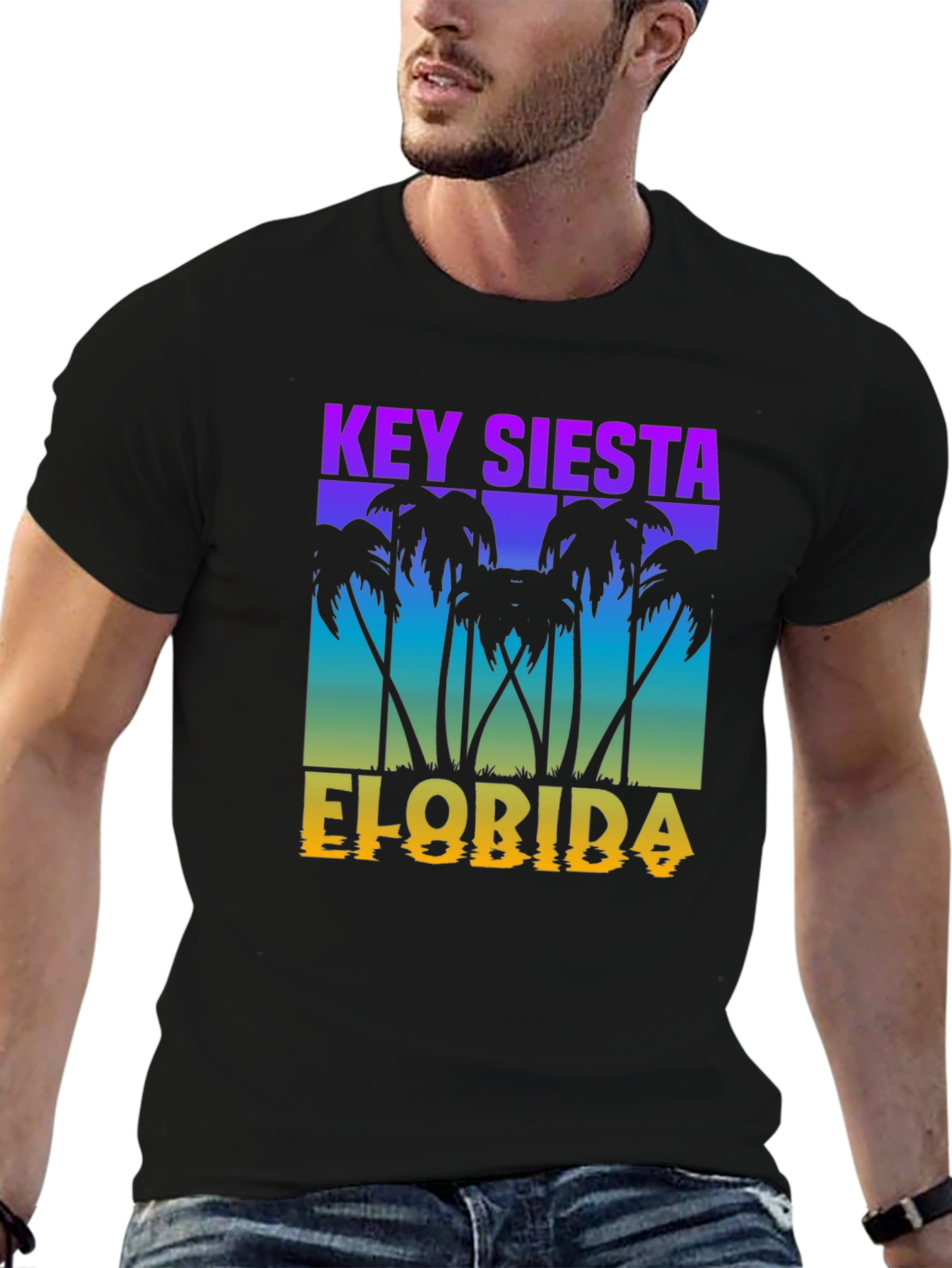 Key Siesta Florida Black T-Shirt