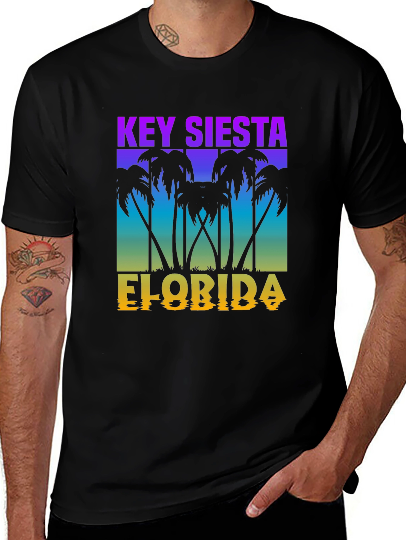 Key Siesta Florida Black T-Shirt