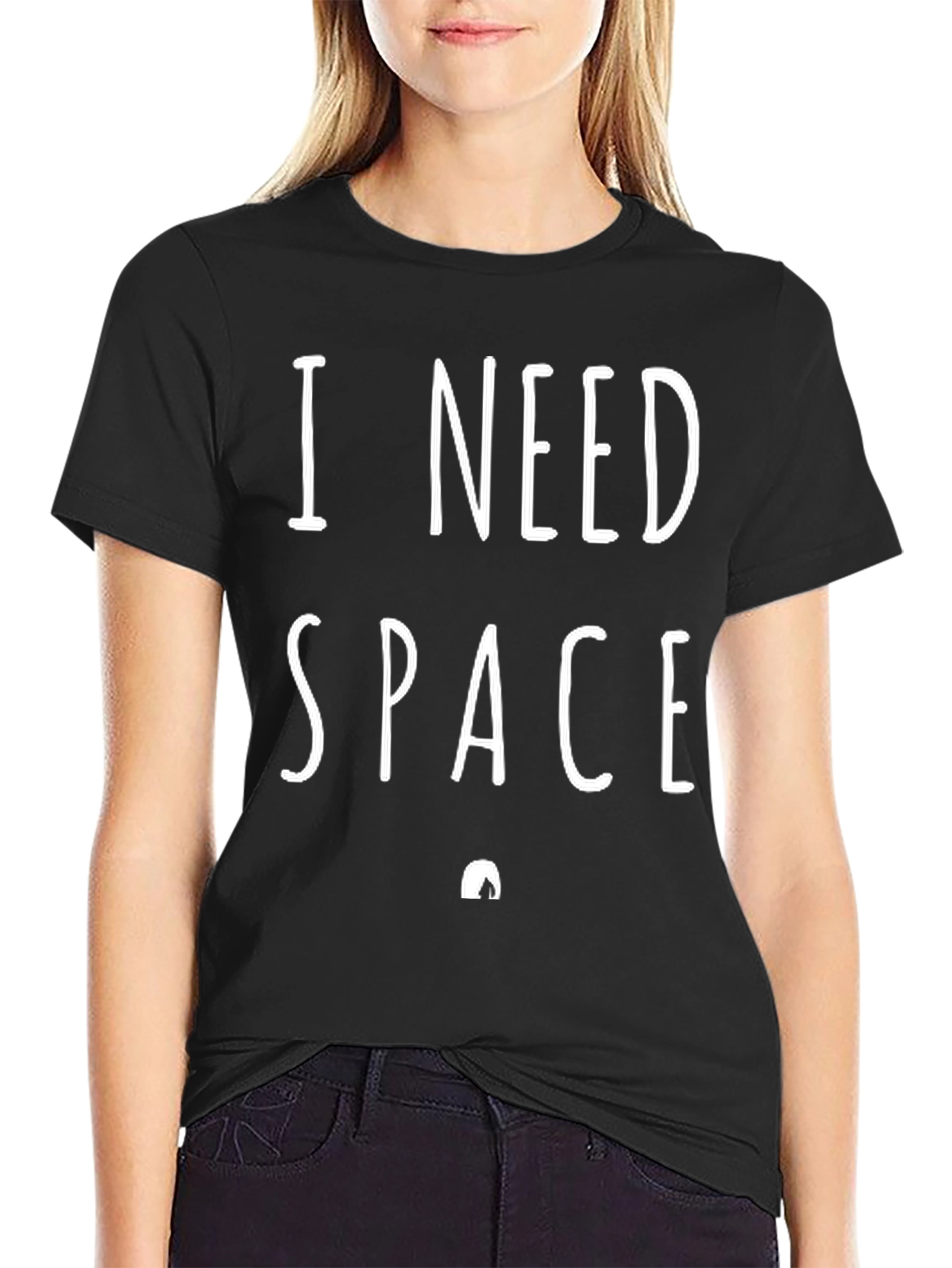 I Need Space Black Graphic Tee
