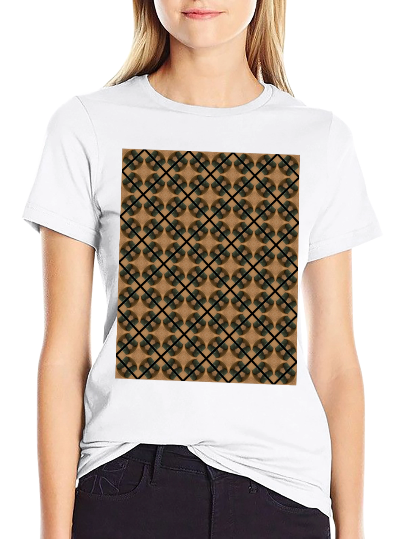 Geometric Pattern T-Shirt - Modern Casual Wear