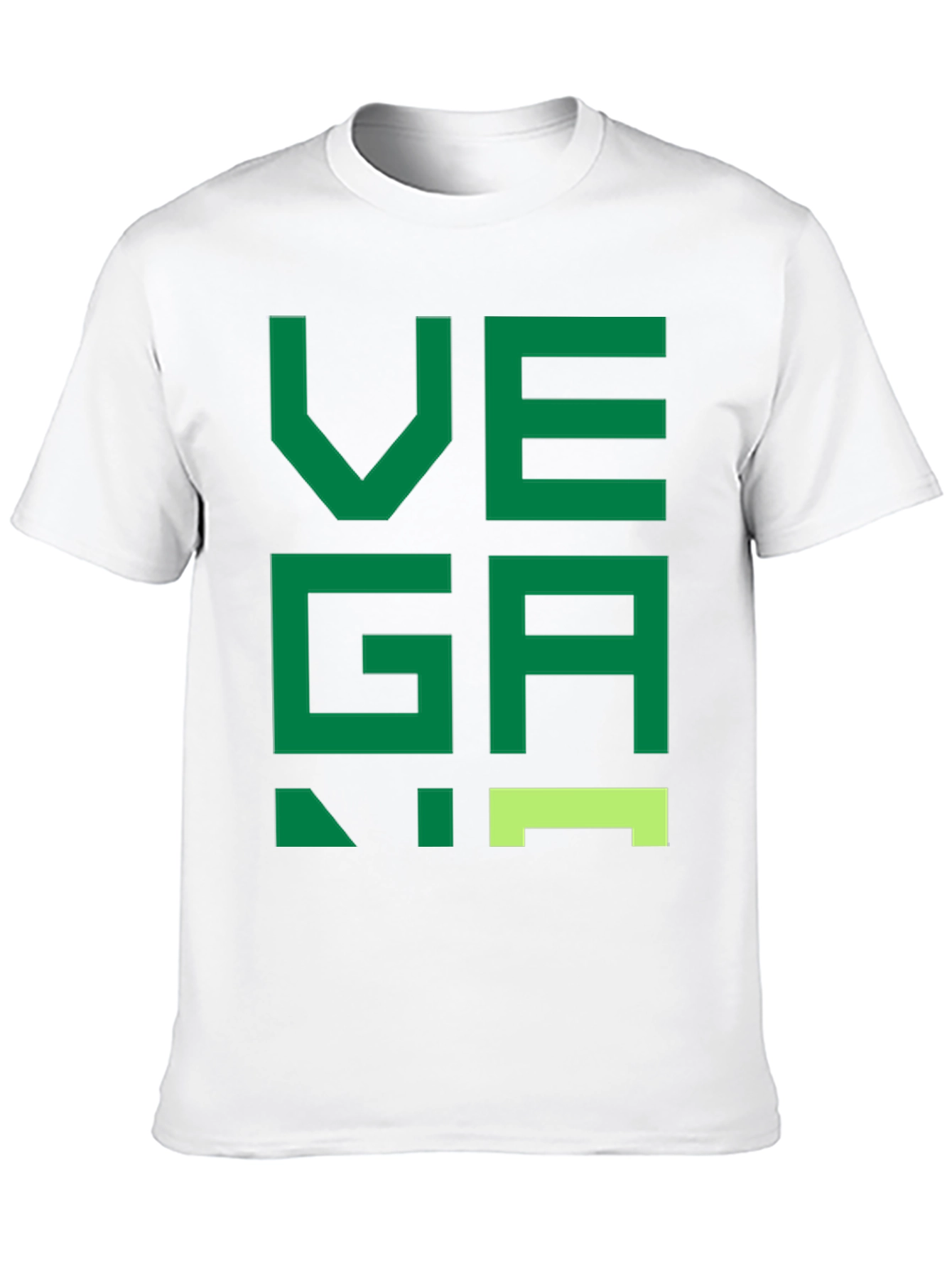 Vegan Graphic T-Shirt - Black Green Letters