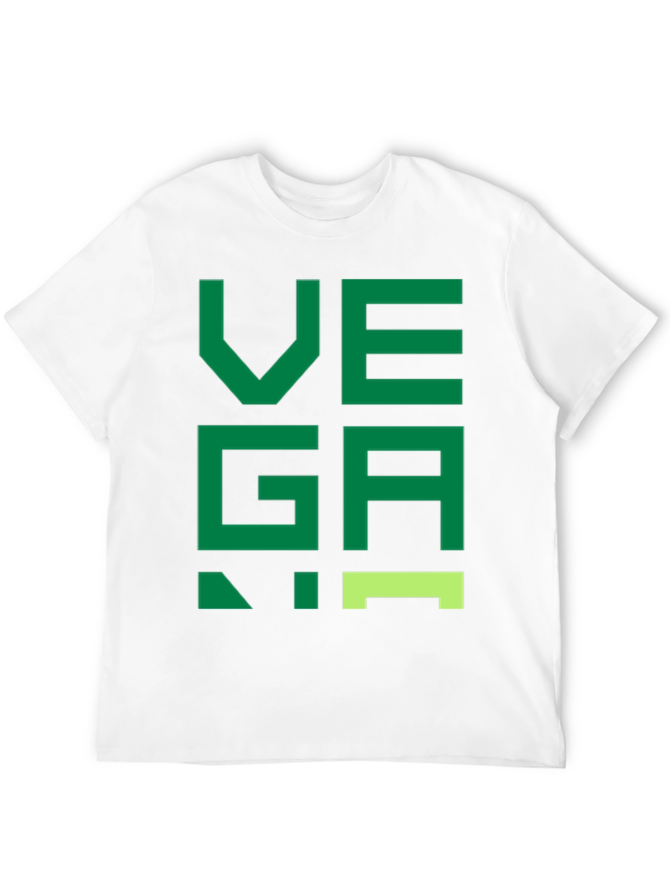 Vegan Graphic T-Shirt - Black Green Letters