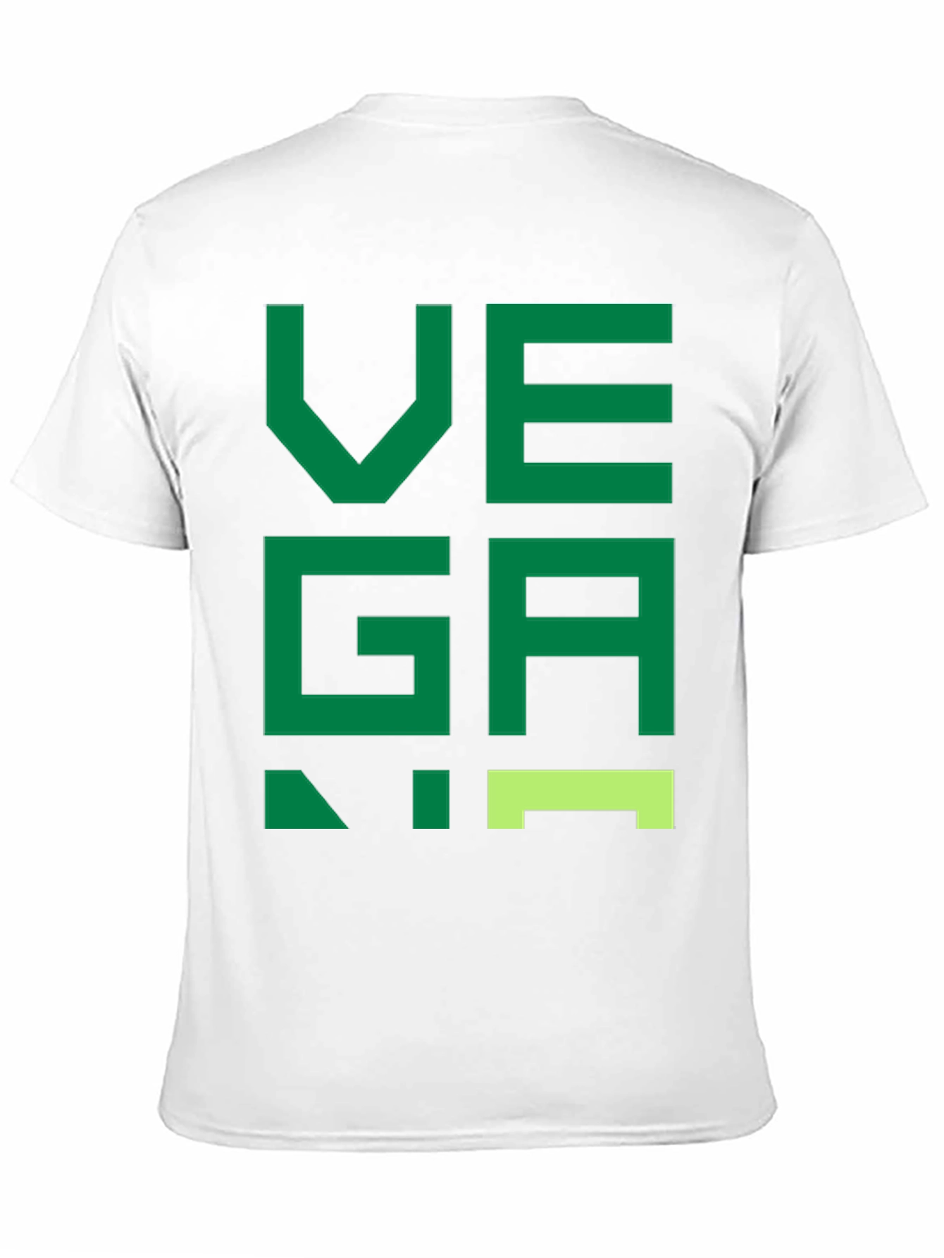 Vegan Graphic T-Shirt - Black Green Letters