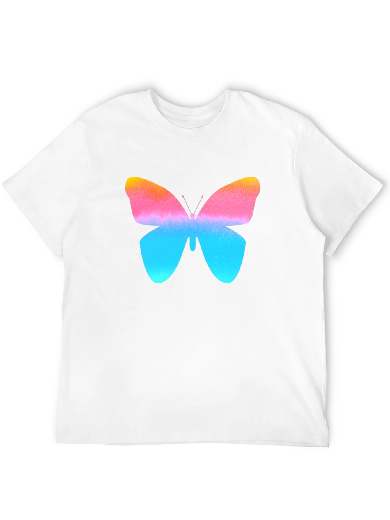 Butterfly Graphic Print Black T-Shirt
