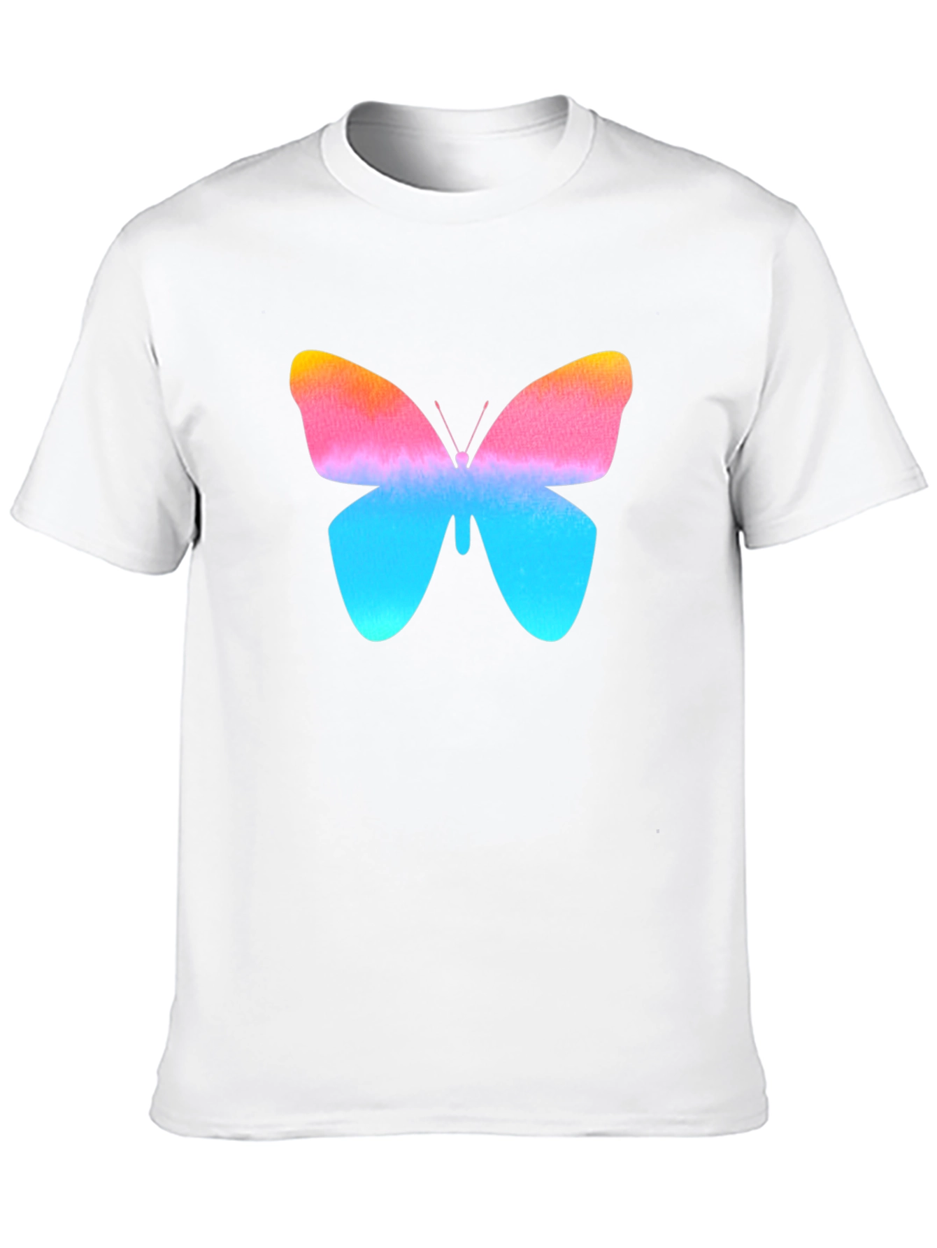 Butterfly Graphic Print Black T-Shirt