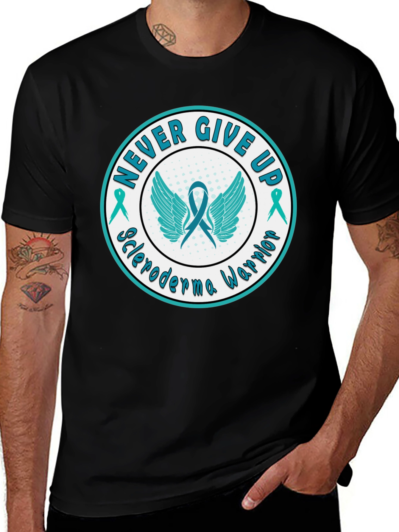 Never Give Up Scleroderma Warrior T-Shirt