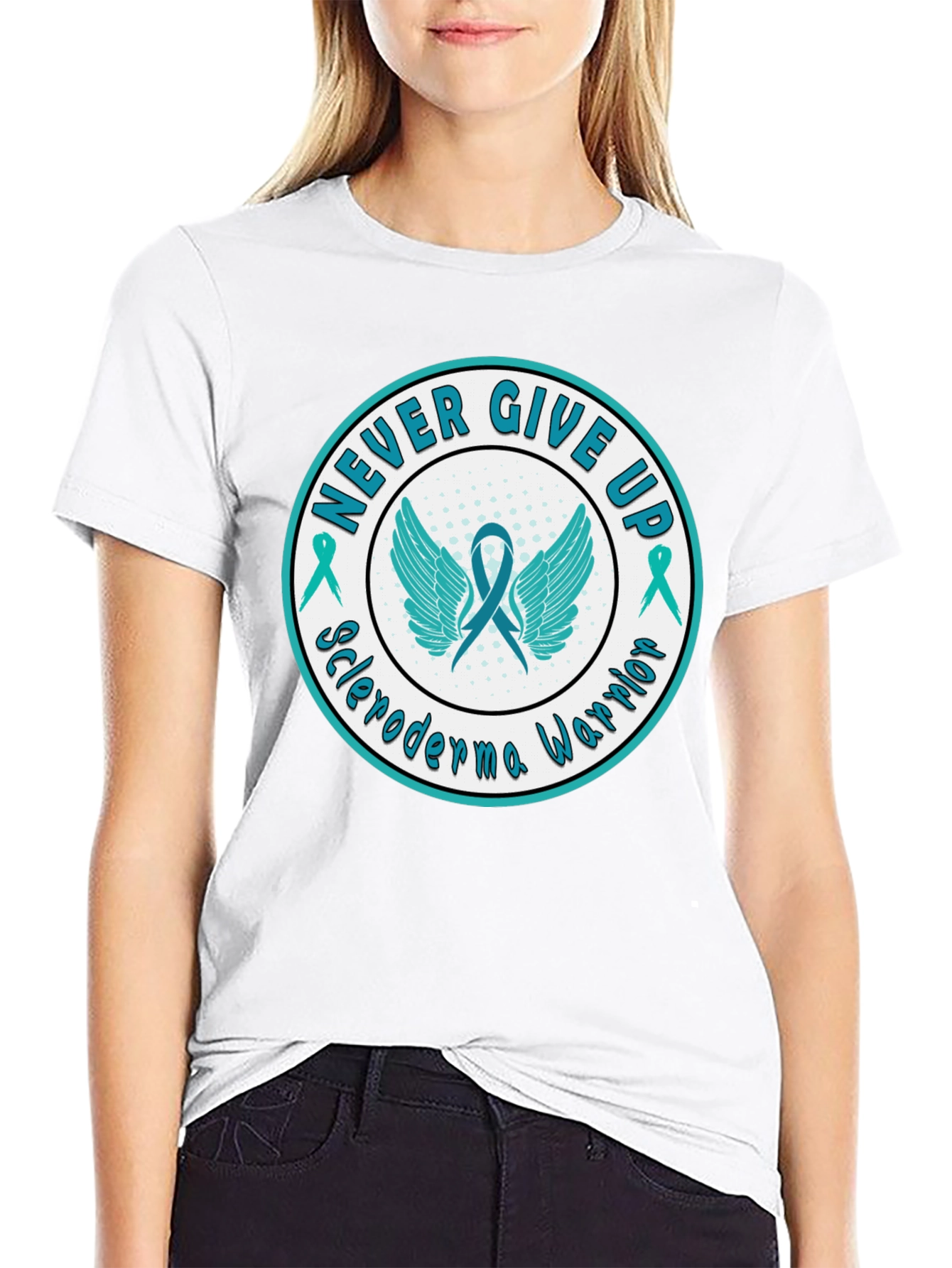 Never Give Up Scleroderma Warrior T-Shirt