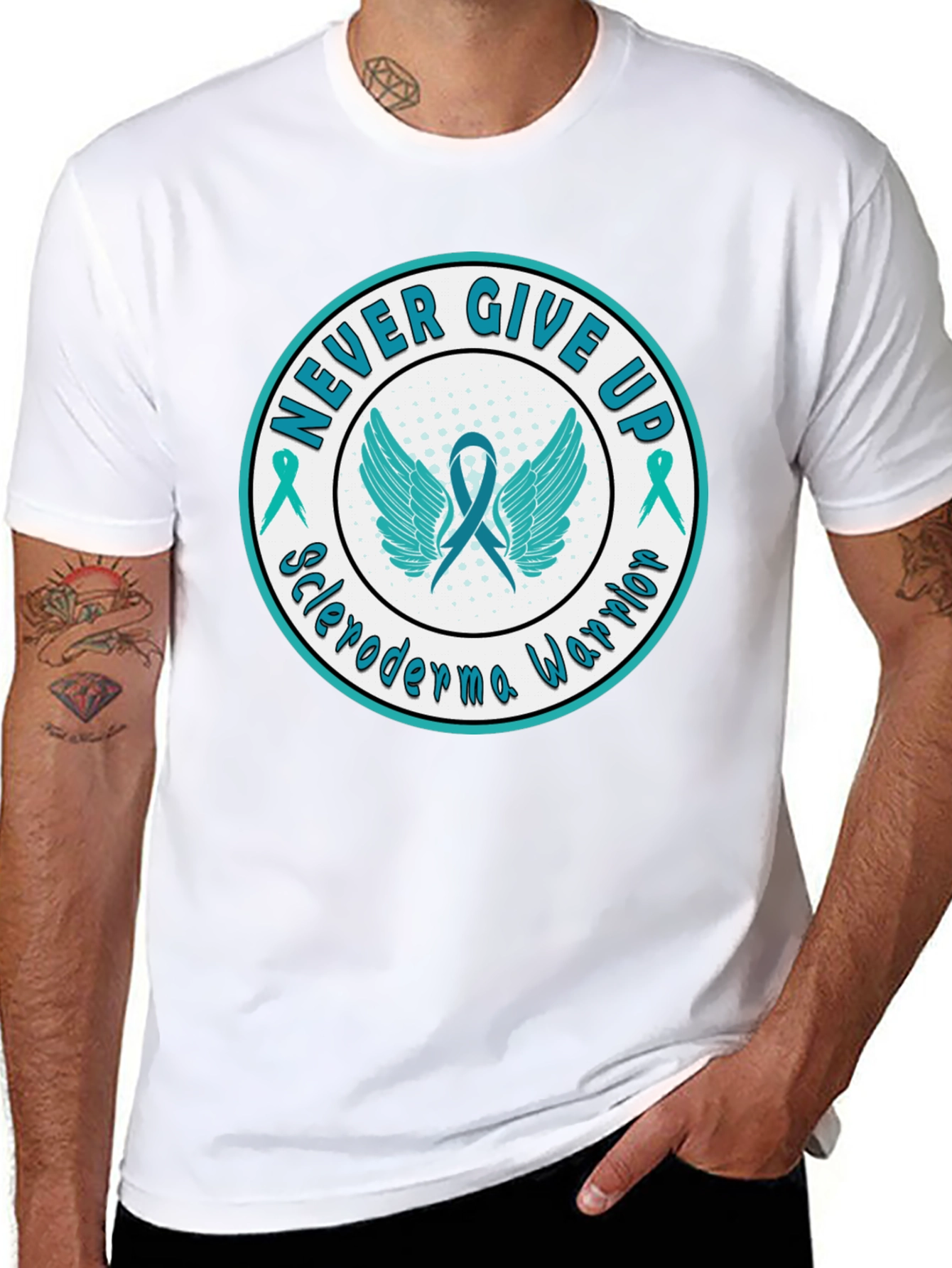 Never Give Up Scleroderma Warrior T-Shirt