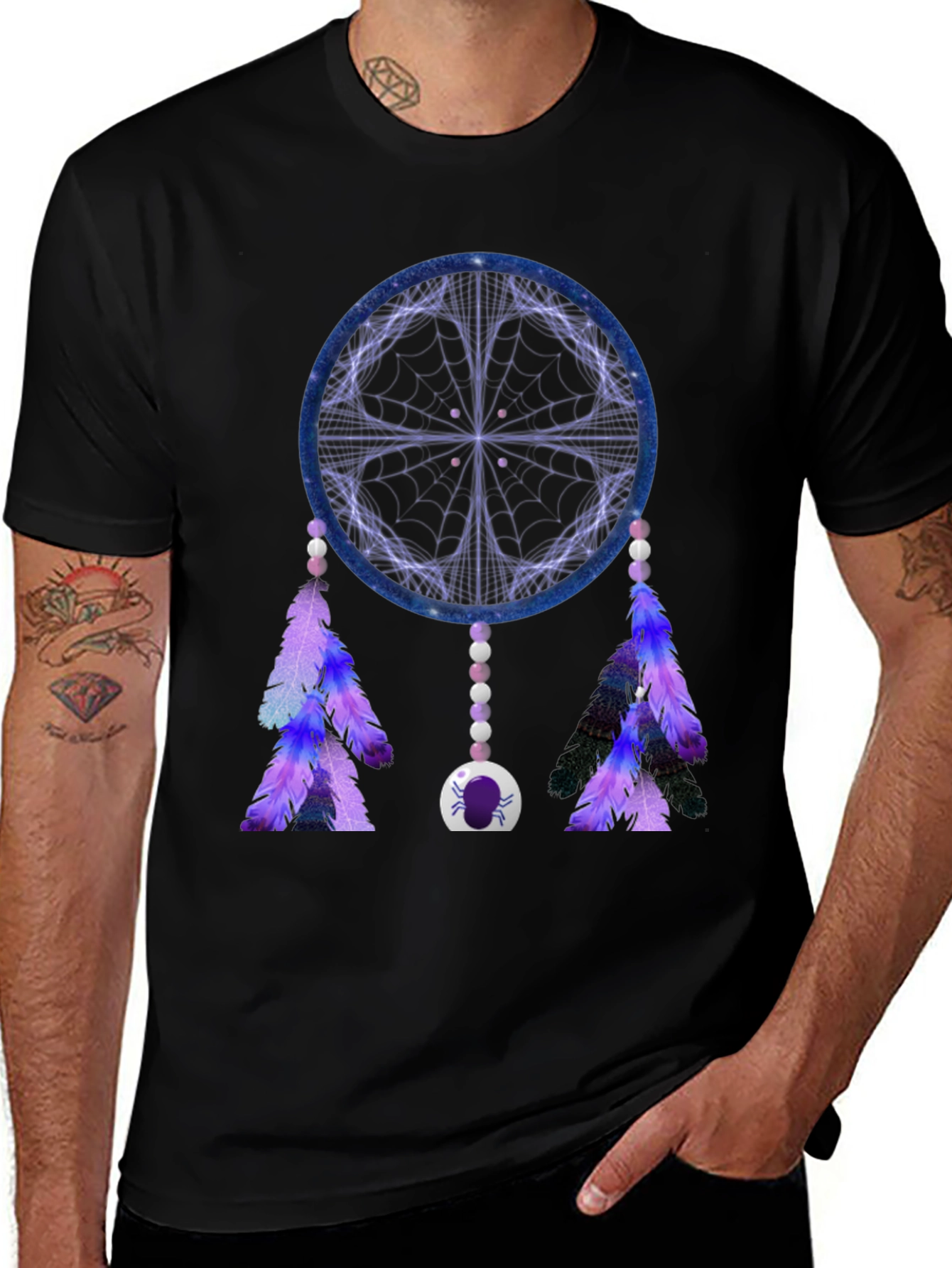Dreamcatcher Graphic Print Black Tee