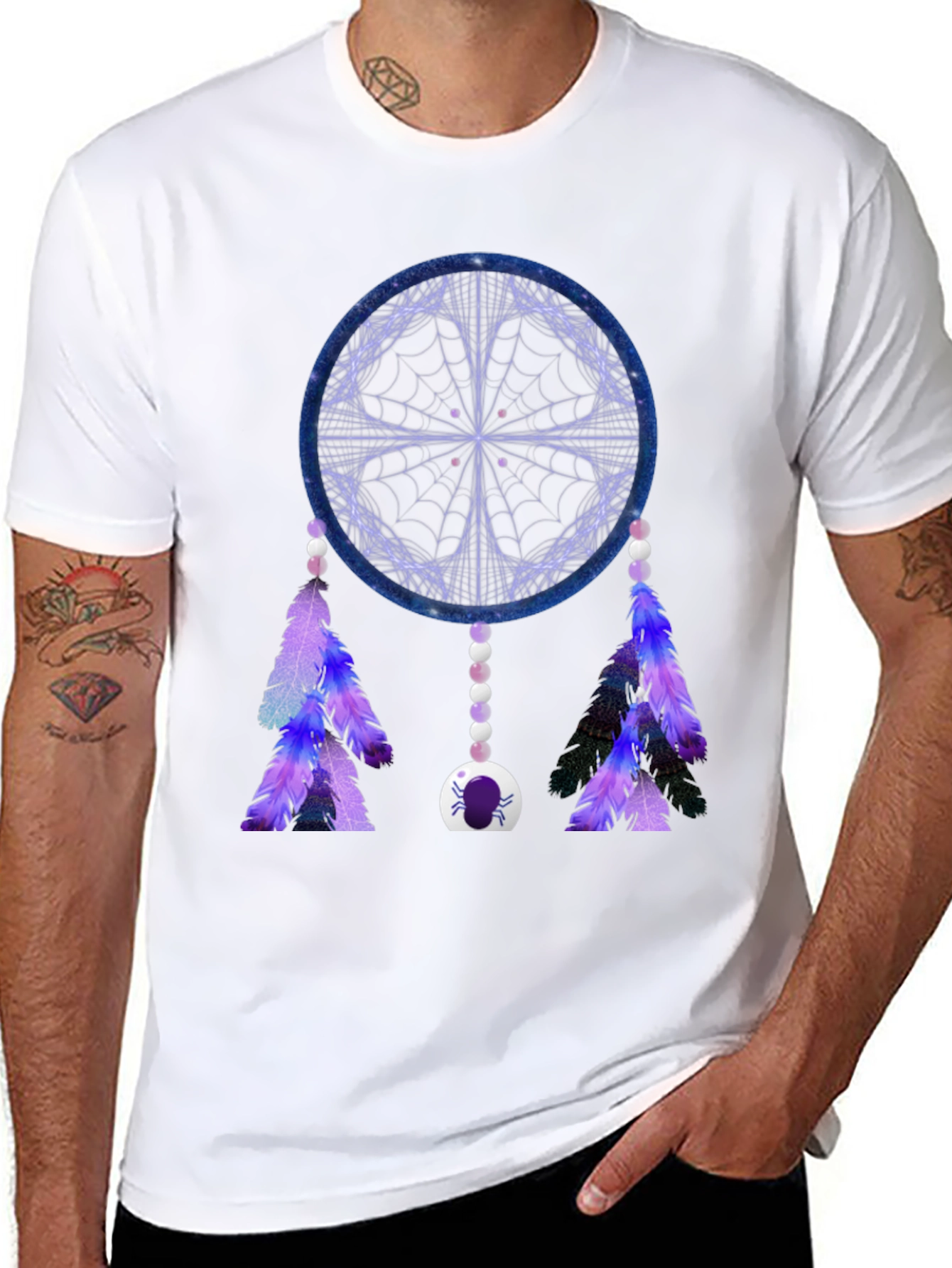Dreamcatcher Graphic Print Black Tee