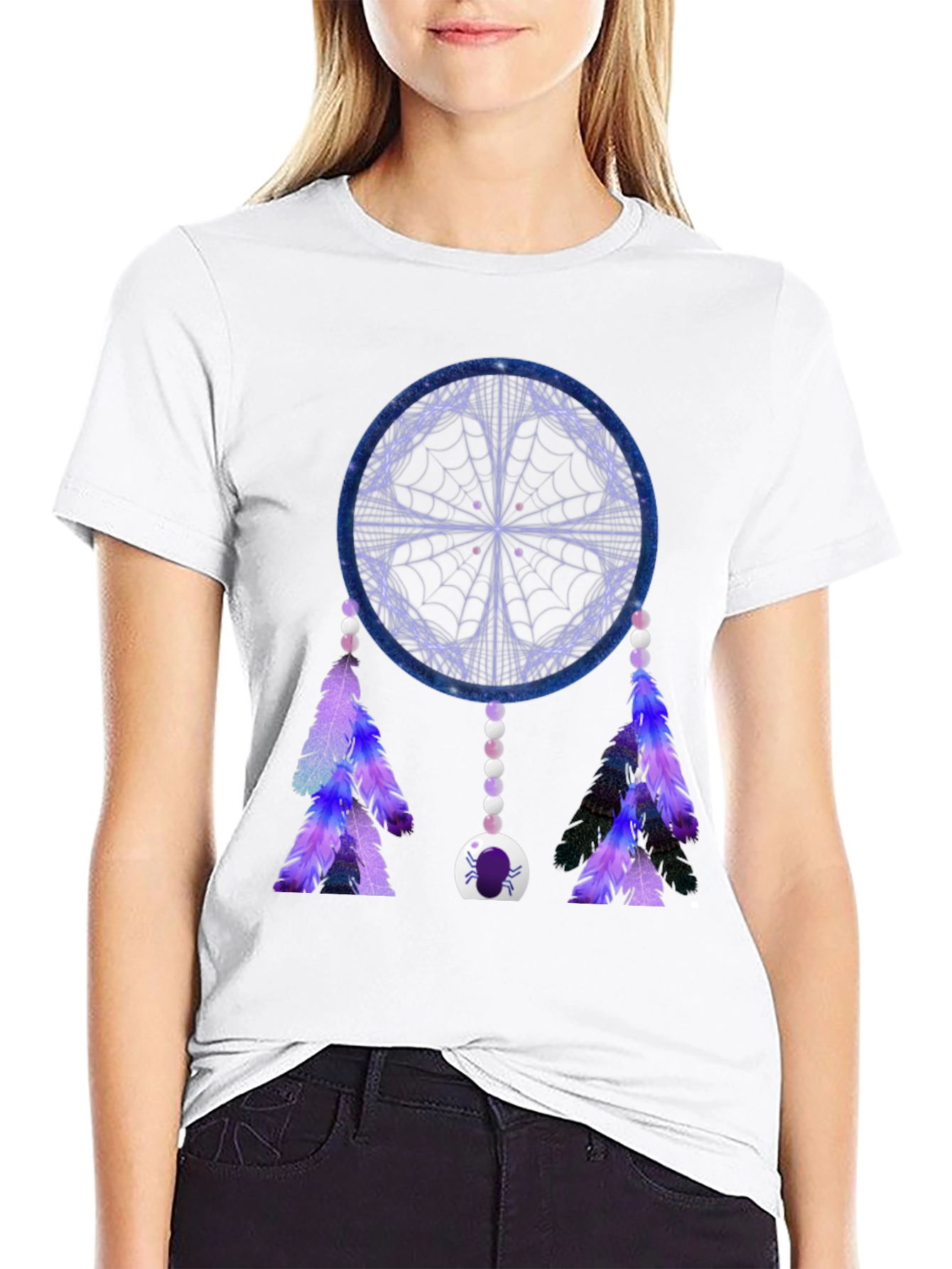 Dreamcatcher Graphic Print Black Tee