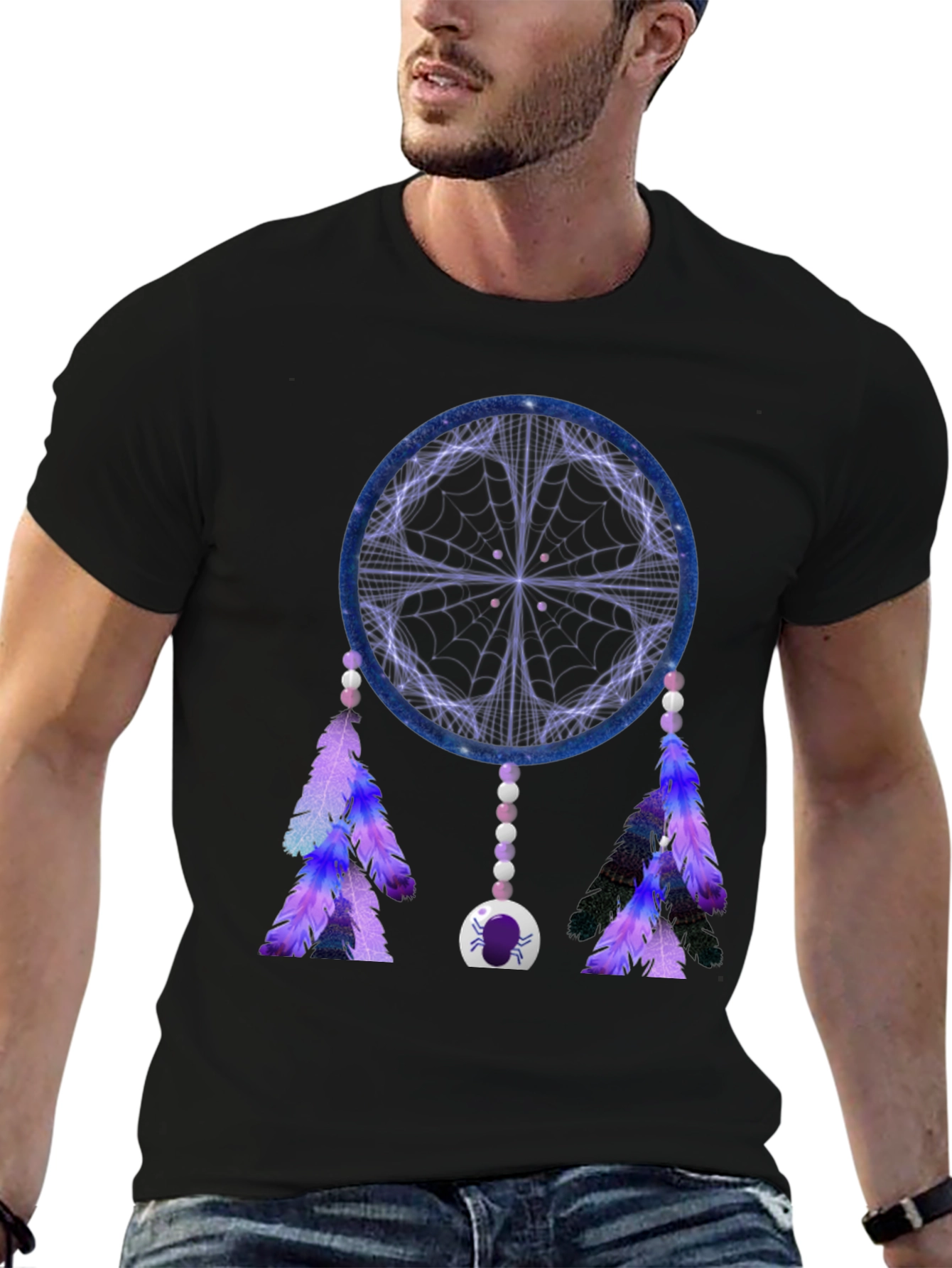 Dreamcatcher Graphic Print Black Tee