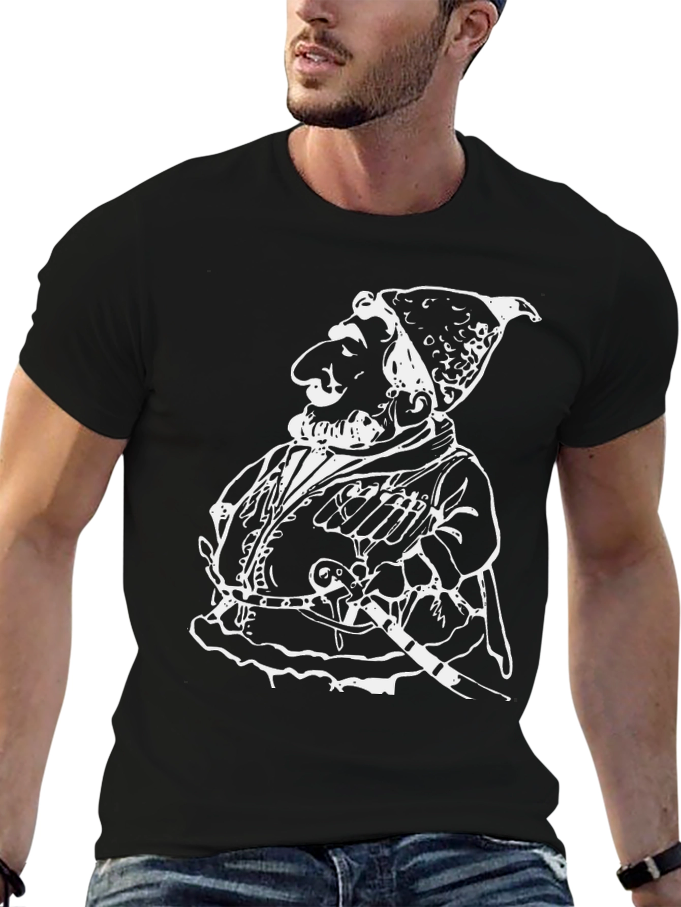 Medieval Jester Graphic Tee - Black T-Shirt