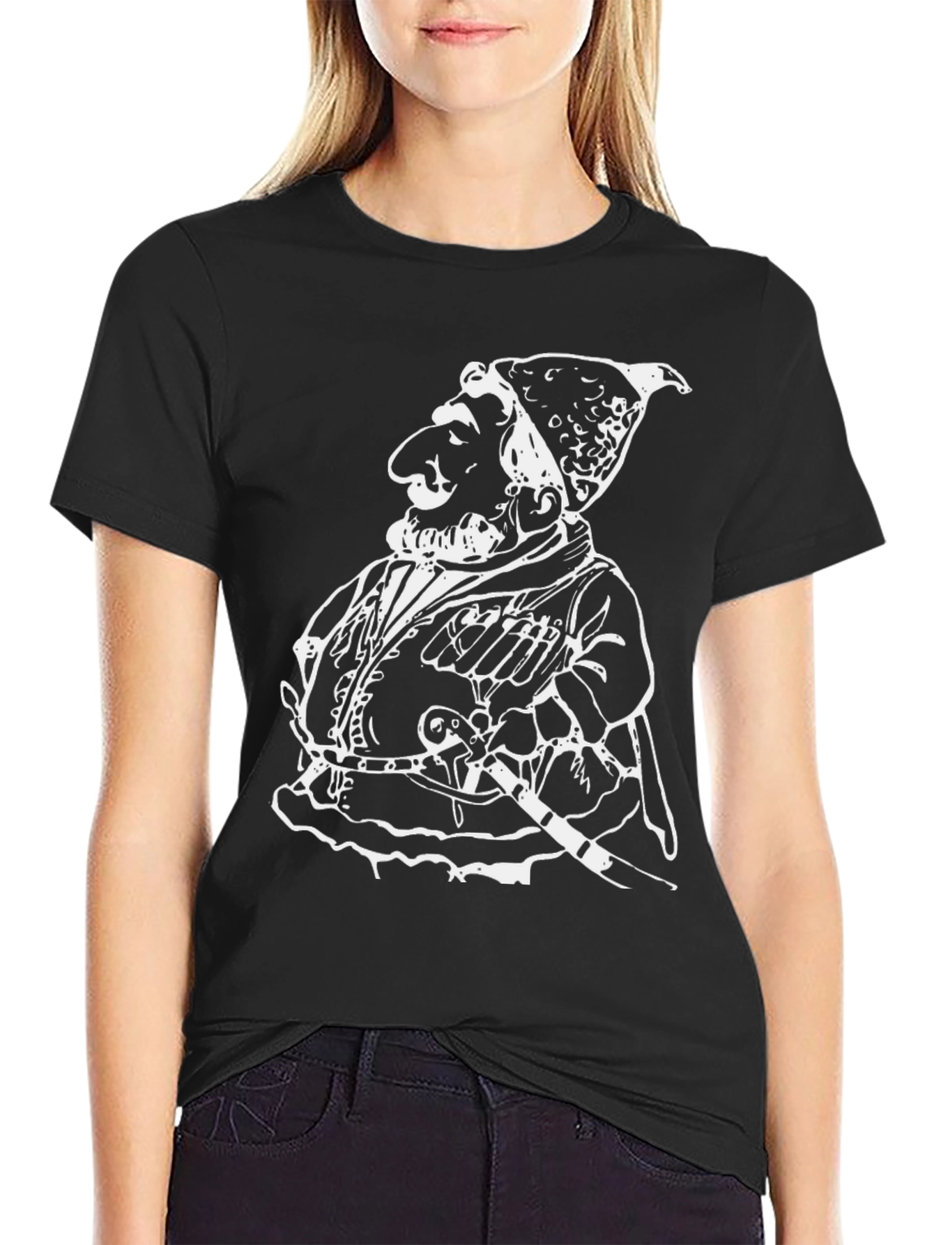 Medieval Jester Graphic Tee - Black T-Shirt