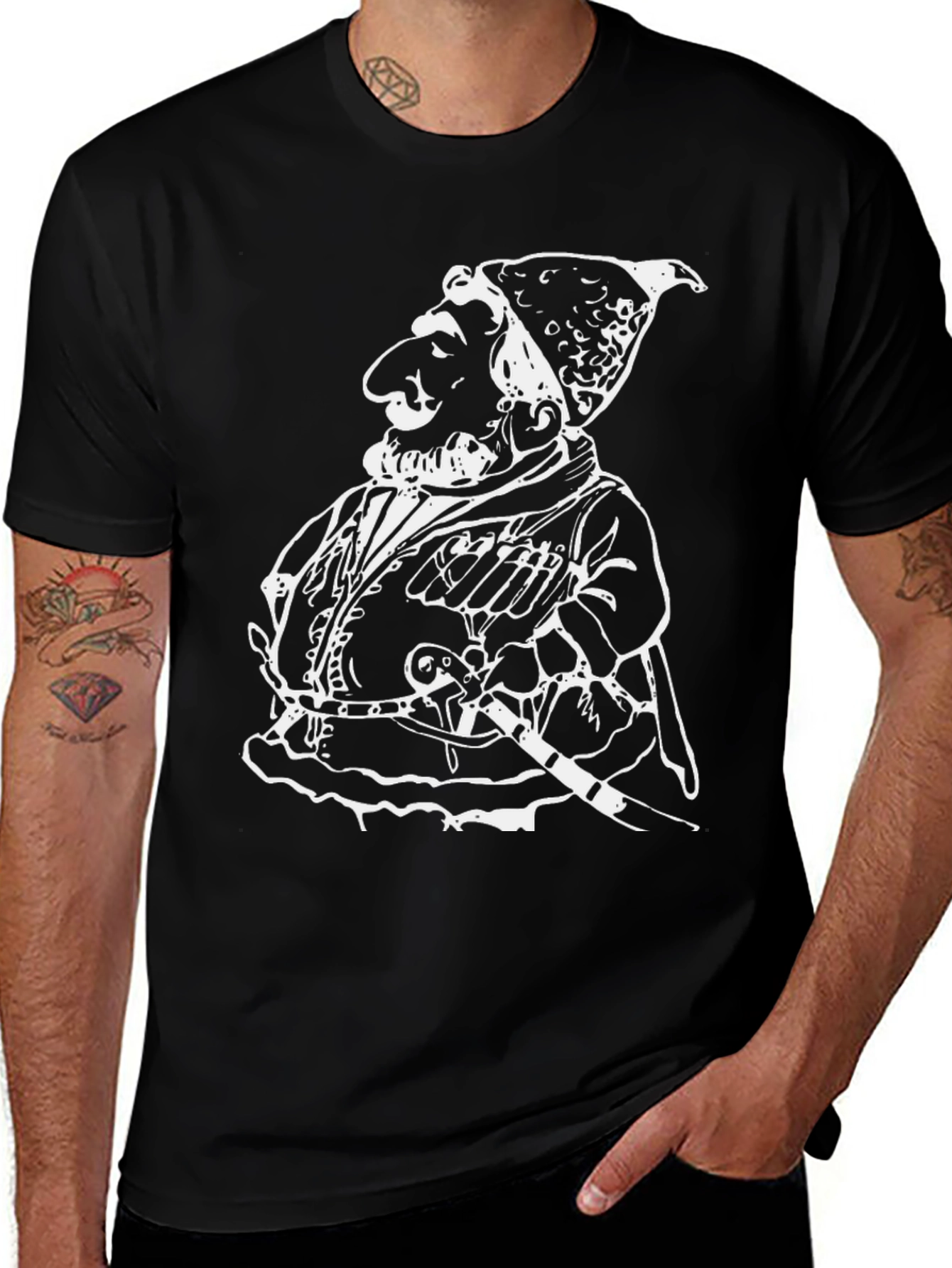 Medieval Jester Graphic Tee - Black T-Shirt