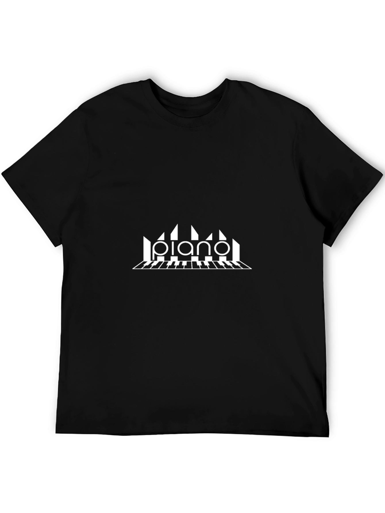 Piano Graphic Tee - Unisex Black T-Shirt