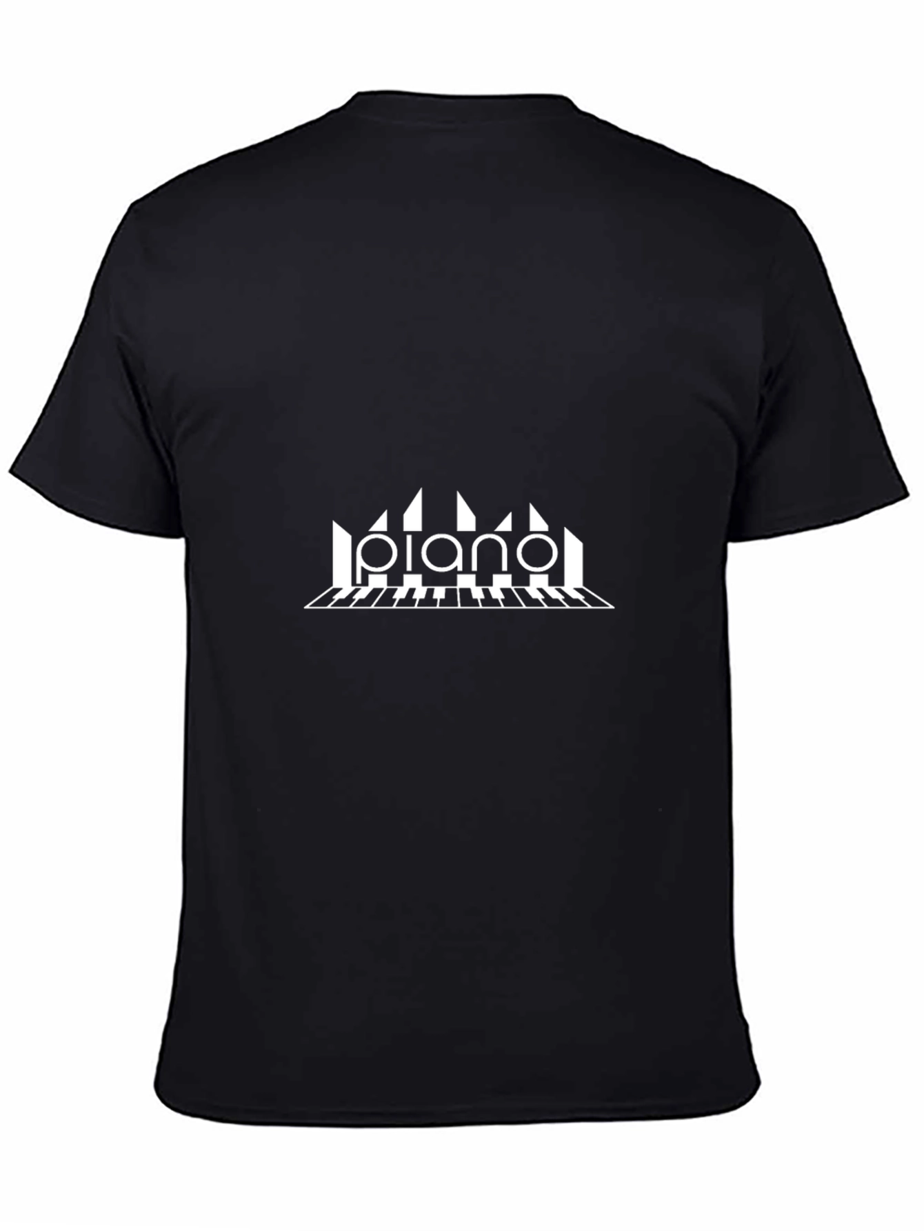 Piano Graphic Tee - Unisex Black T-Shirt