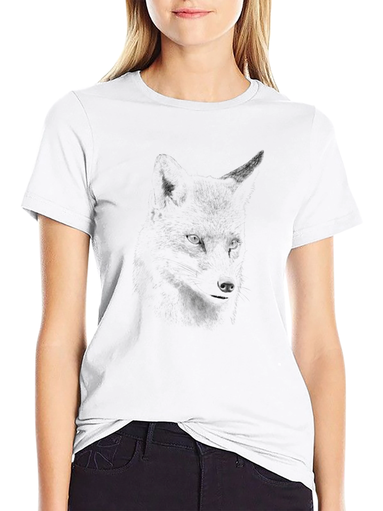 Mens Black Fox Graphic T-Shirt