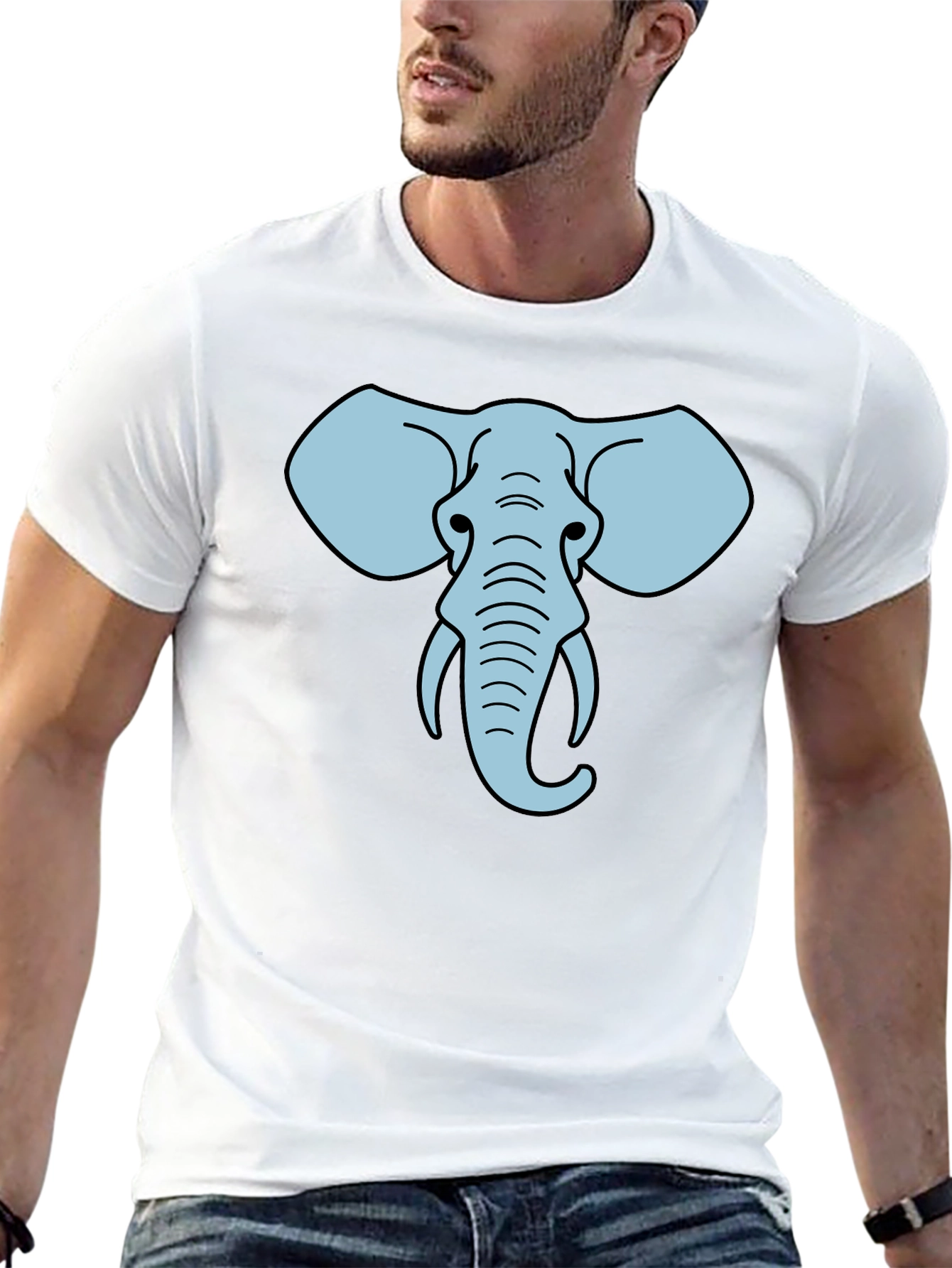 Elephant Graphic T-Shirt - Unisex Crew Neck Tee