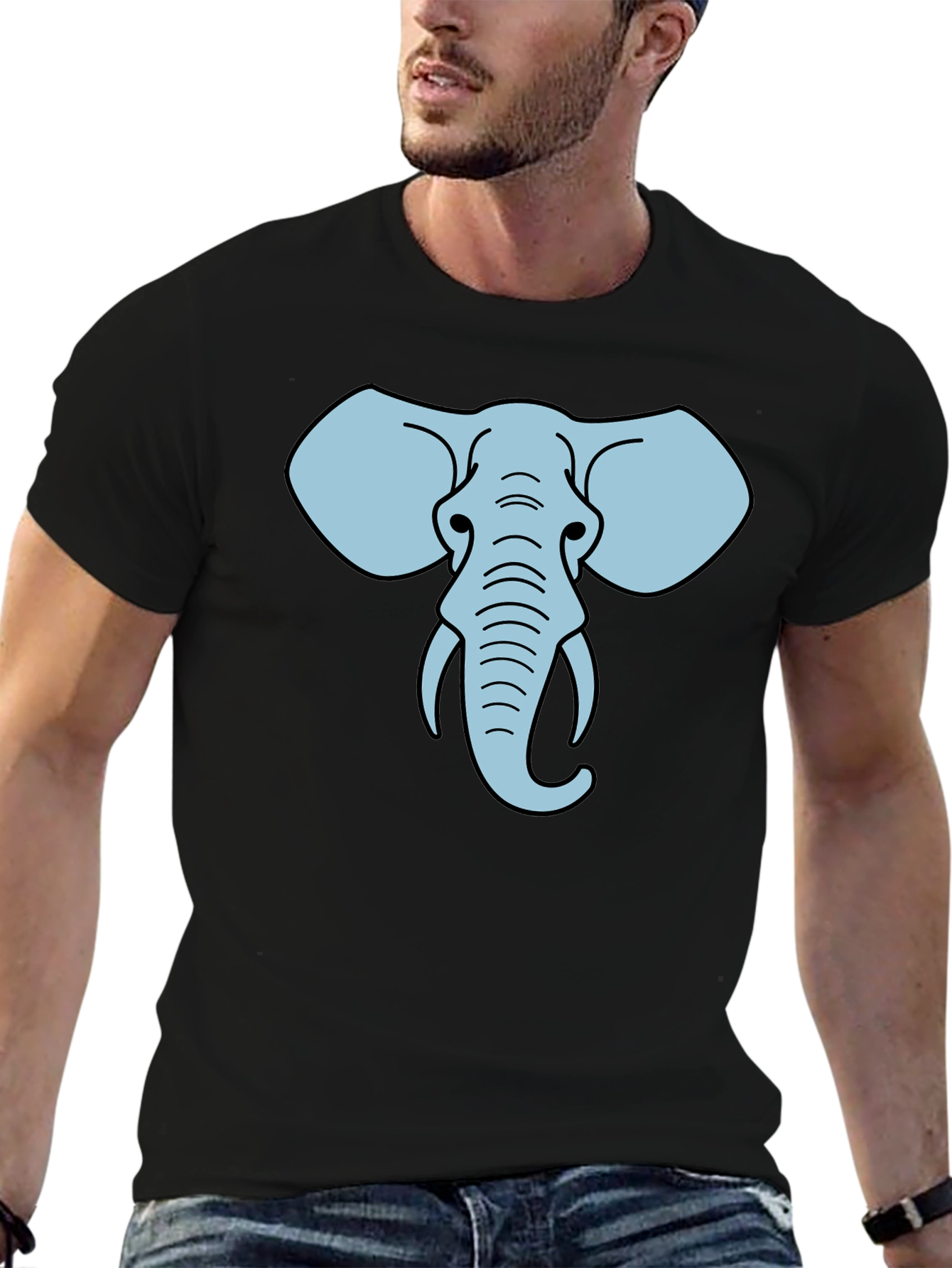 Elephant Graphic T-Shirt - Unisex Crew Neck Tee