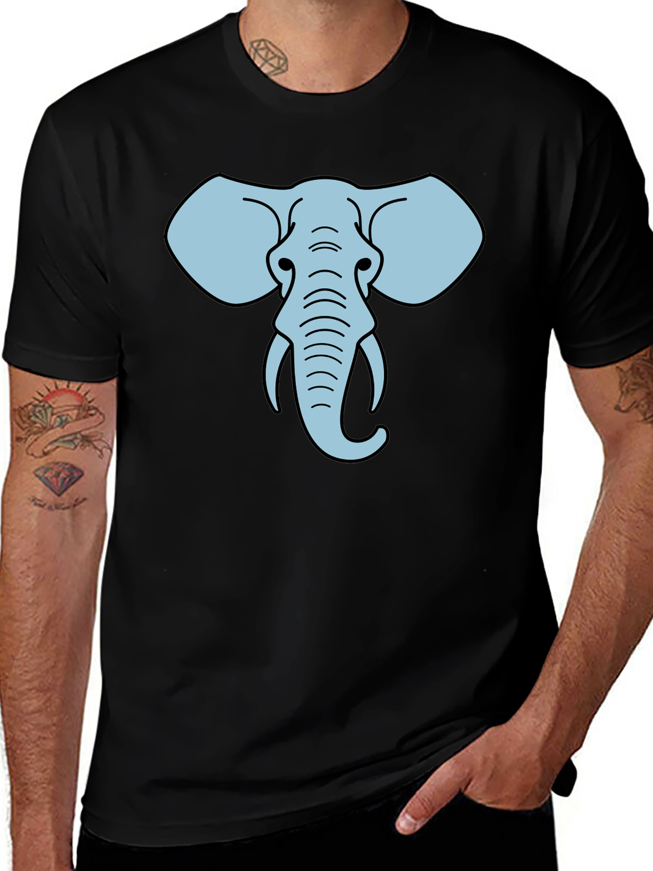 Elephant Graphic T-Shirt - Unisex Crew Neck Tee