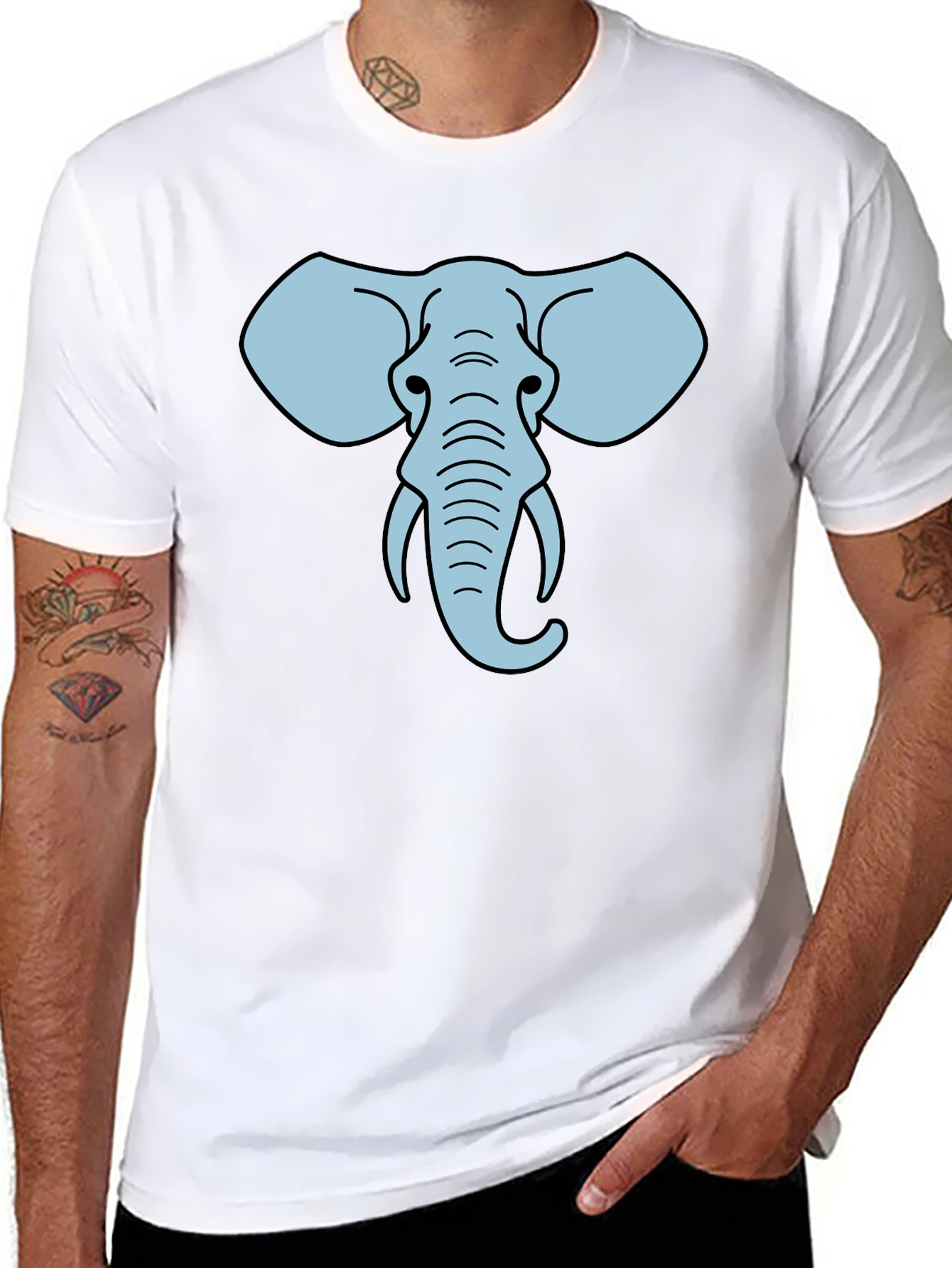 Elephant Graphic T-Shirt - Unisex Crew Neck Tee