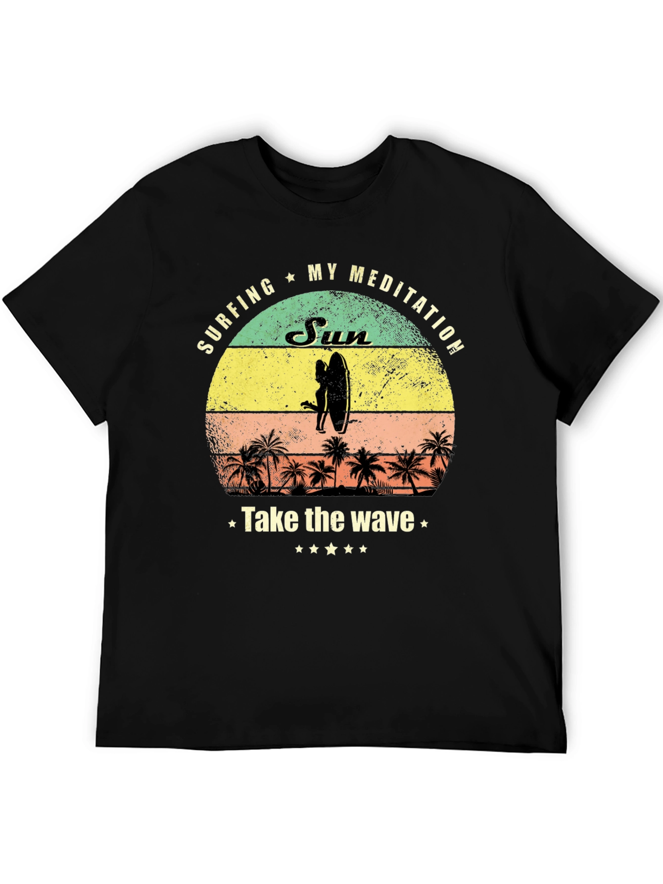 Surfing Meditation Graphic Tee