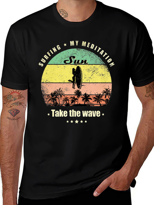 Surfing Meditation Graphic Tee