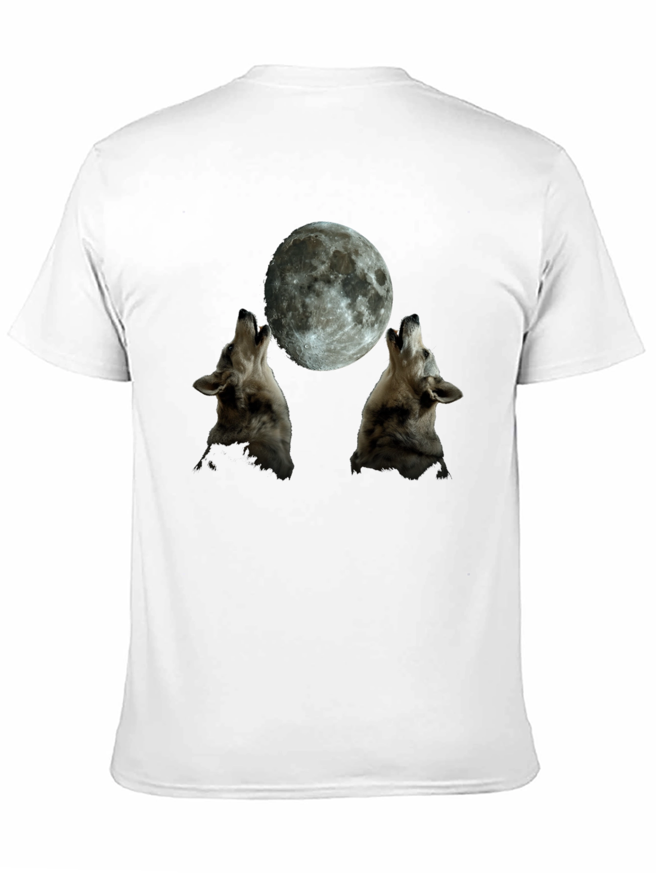 Wolf Moon Graphic T-Shirt - Black Crew Neck Tee
