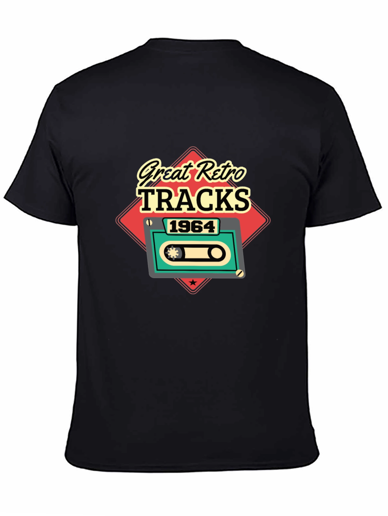Great Retro Tracks 1964 Cassette Tape Graphic T-Shirt