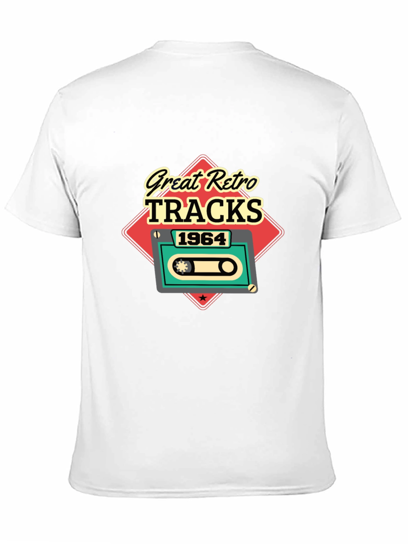 Great Retro Tracks 1964 Cassette Tape Graphic T-Shirt