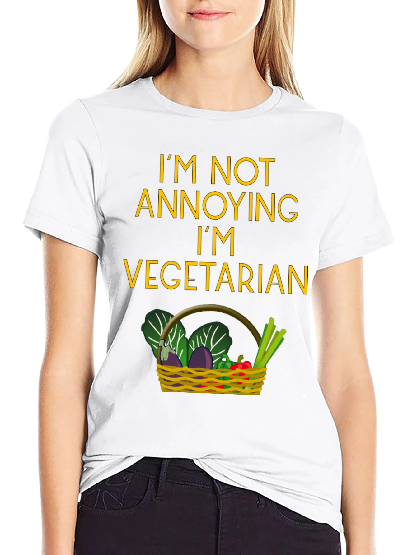Vegetarian T-Shirt - Funny Slogan Tee