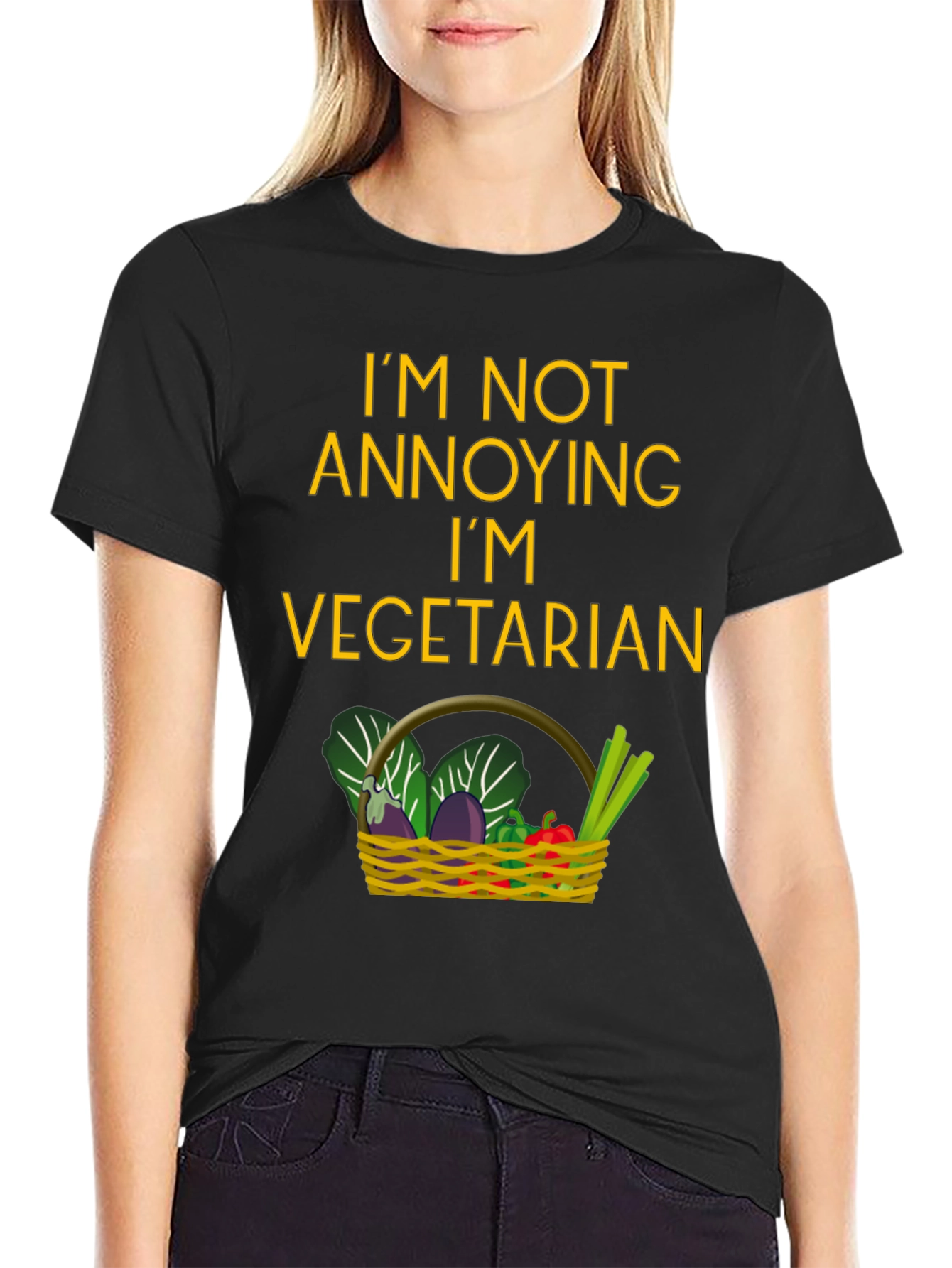 Vegetarian T-Shirt - Funny Slogan Tee