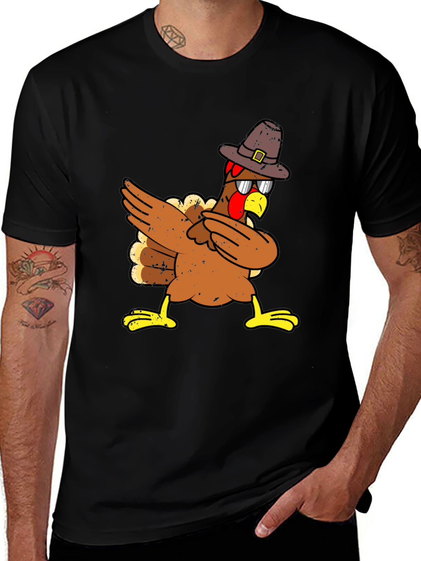 Dabbing Turkey Thanksgiving T-Shirt