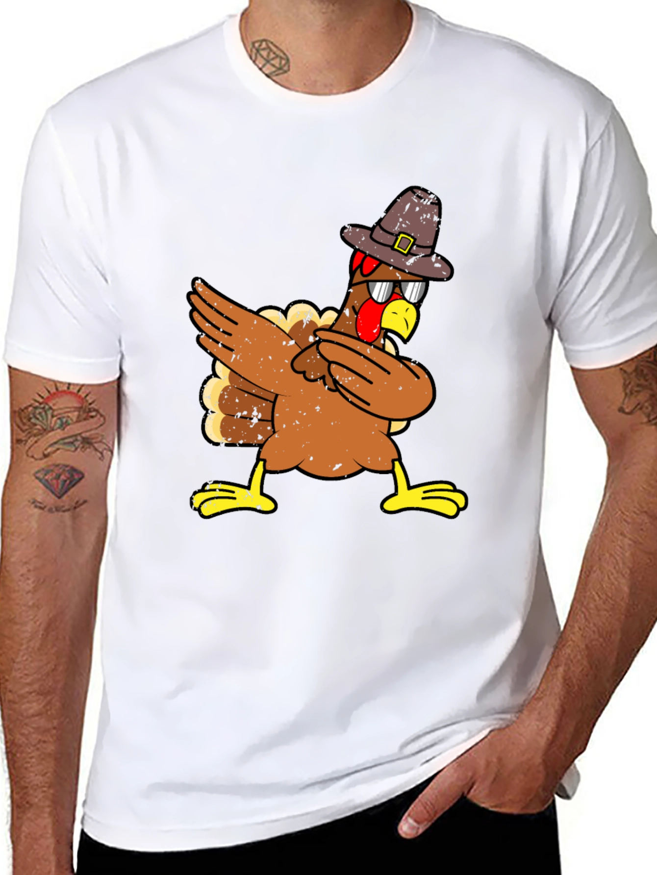 Dabbing Turkey Thanksgiving T-Shirt