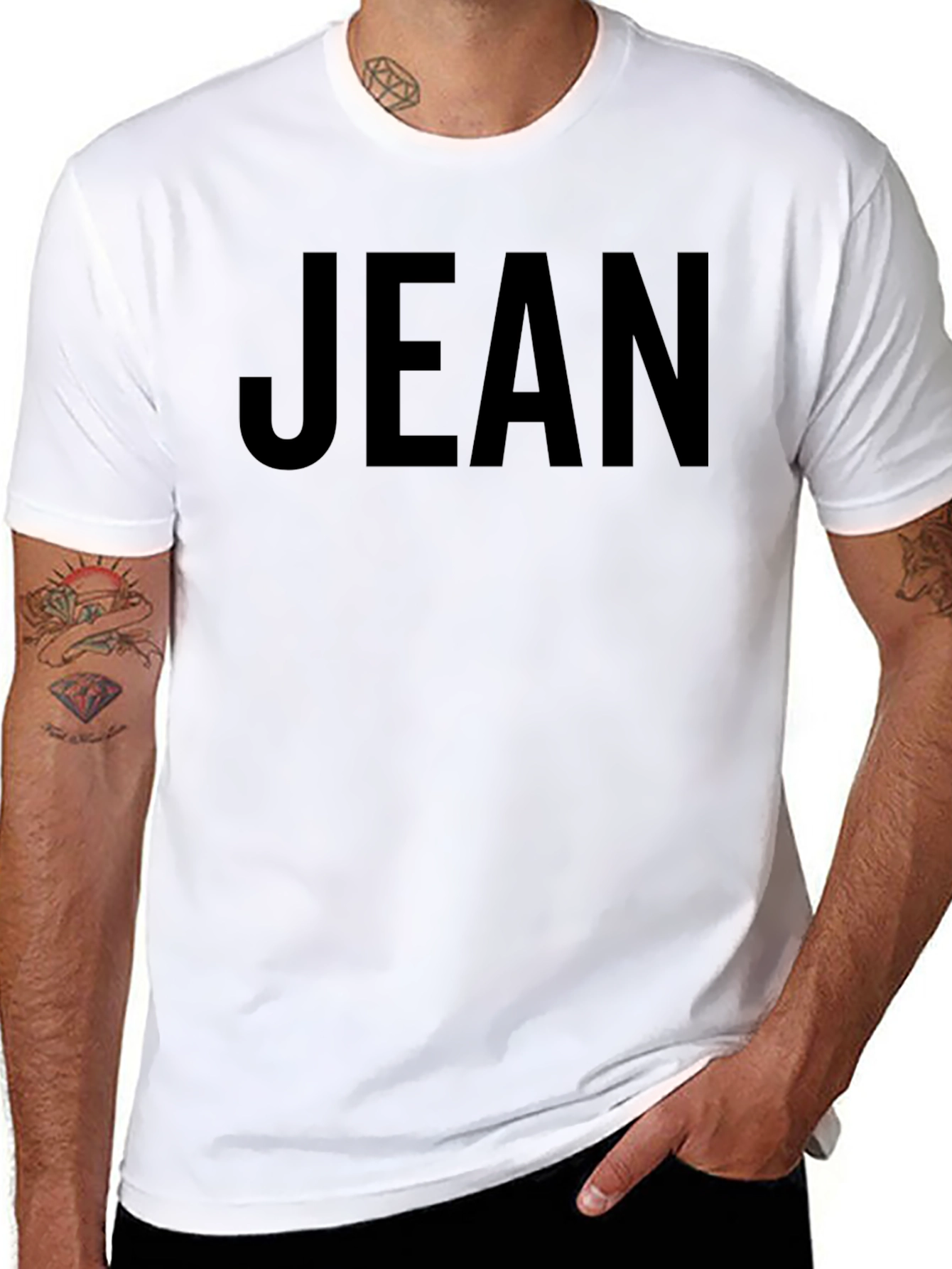 Jean Black Graphic Tee