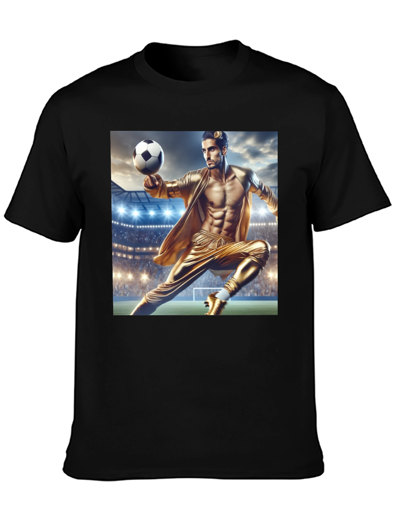 Soccer Star Graphic Tee - Black