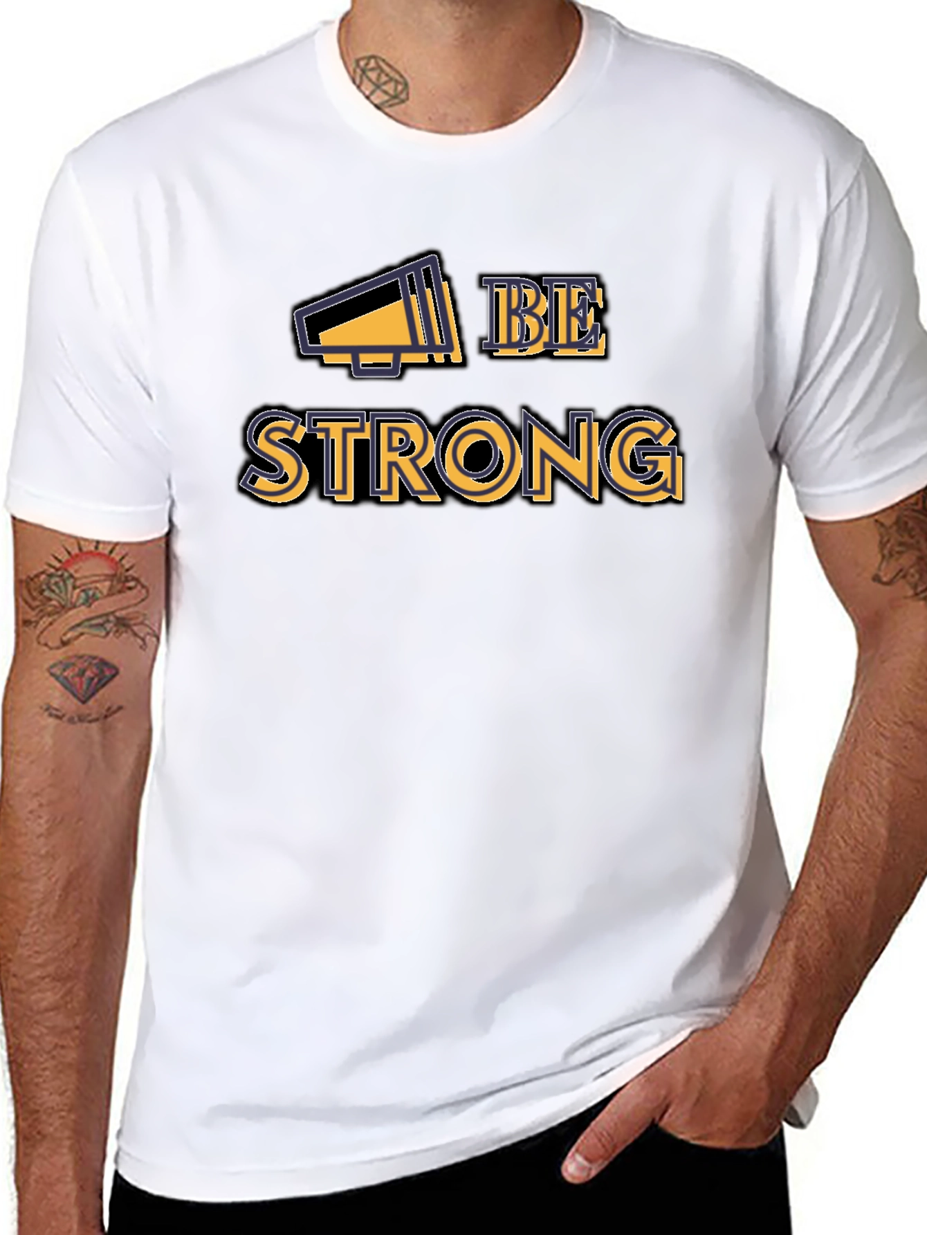Be Strong Graphic Tee - Motivational Shirt