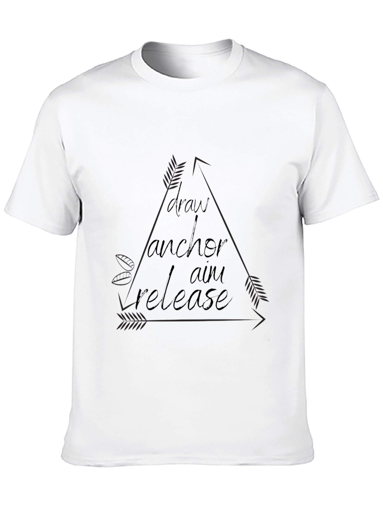 Archery Arrow Steps Black Graphic T-Shirt