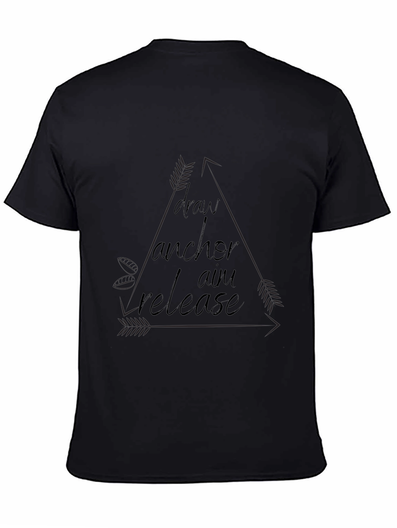 Archery Arrow Steps Black Graphic T-Shirt