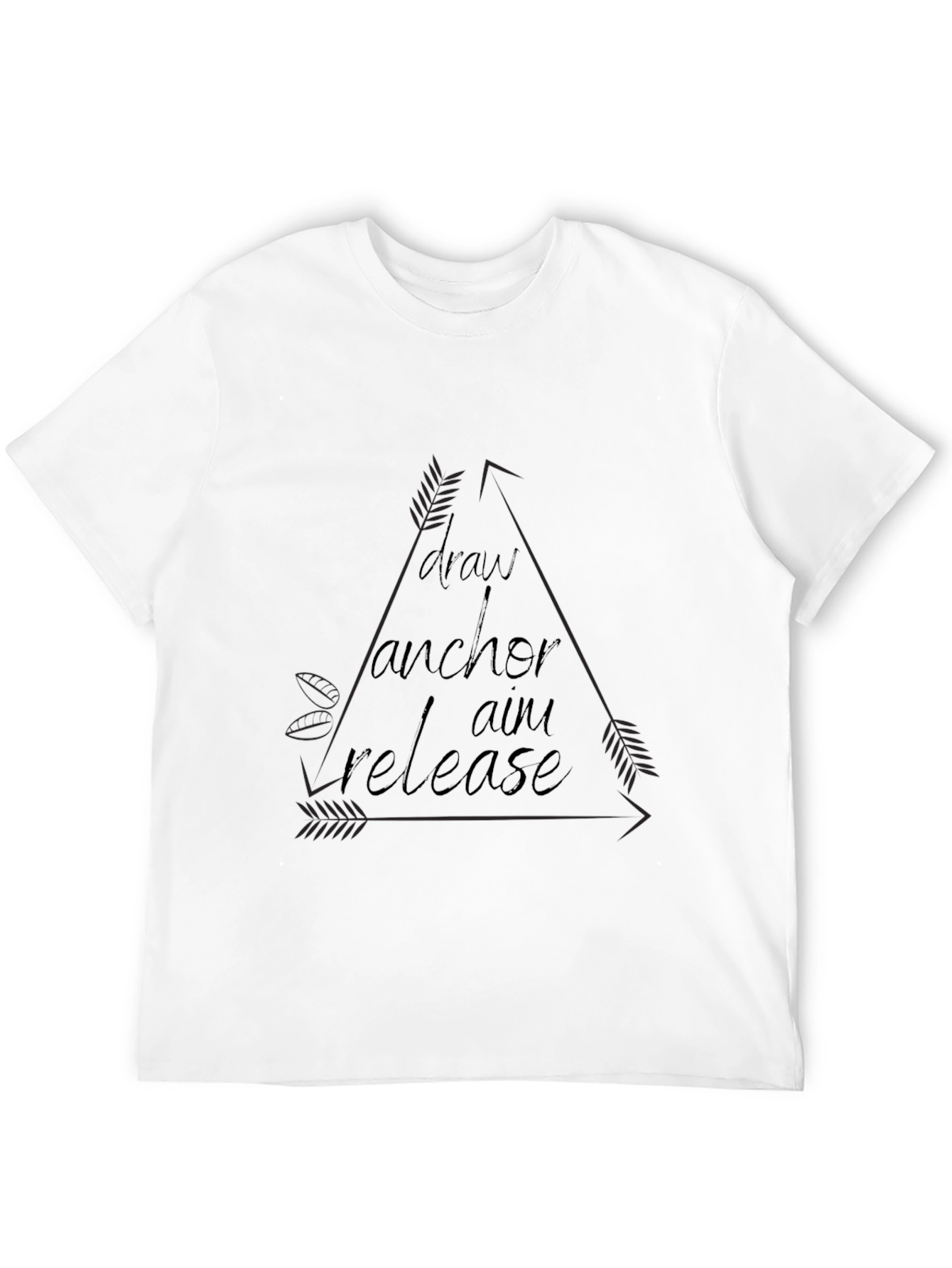 Archery Arrow Steps Black Graphic T-Shirt