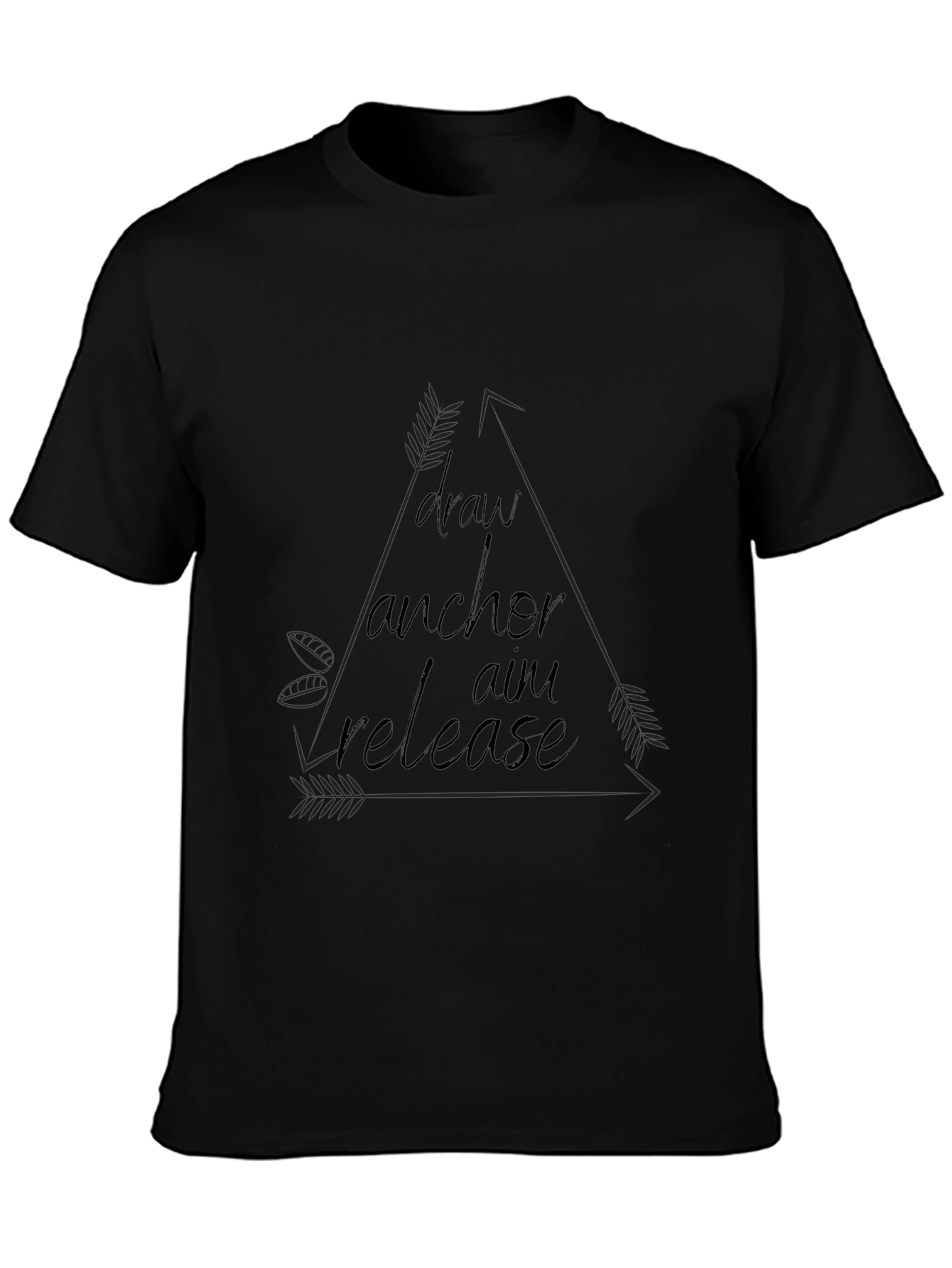 Archery Arrow Steps Black Graphic T-Shirt