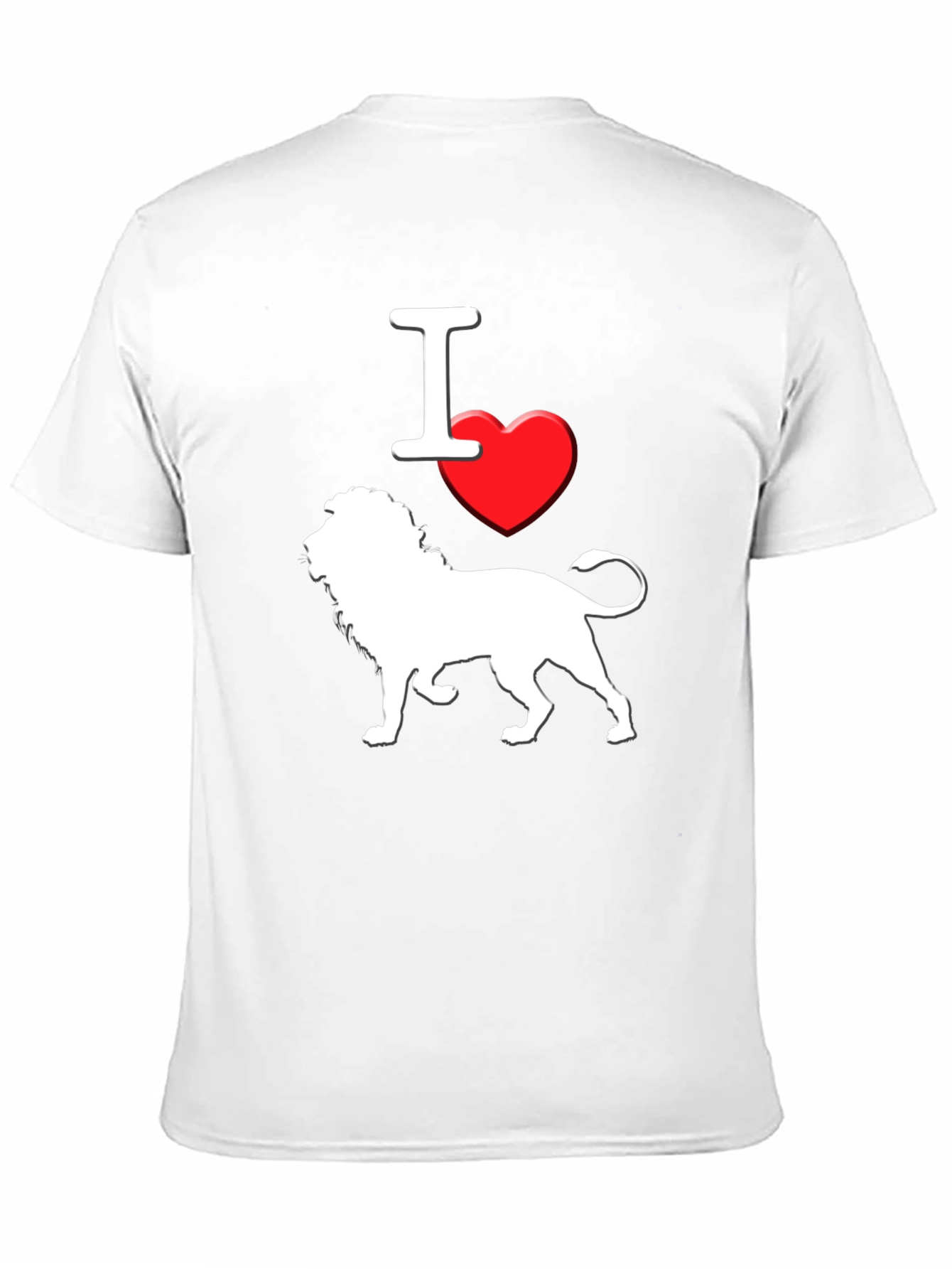 I Love Lions T-Shirt - Black Graphic Tee