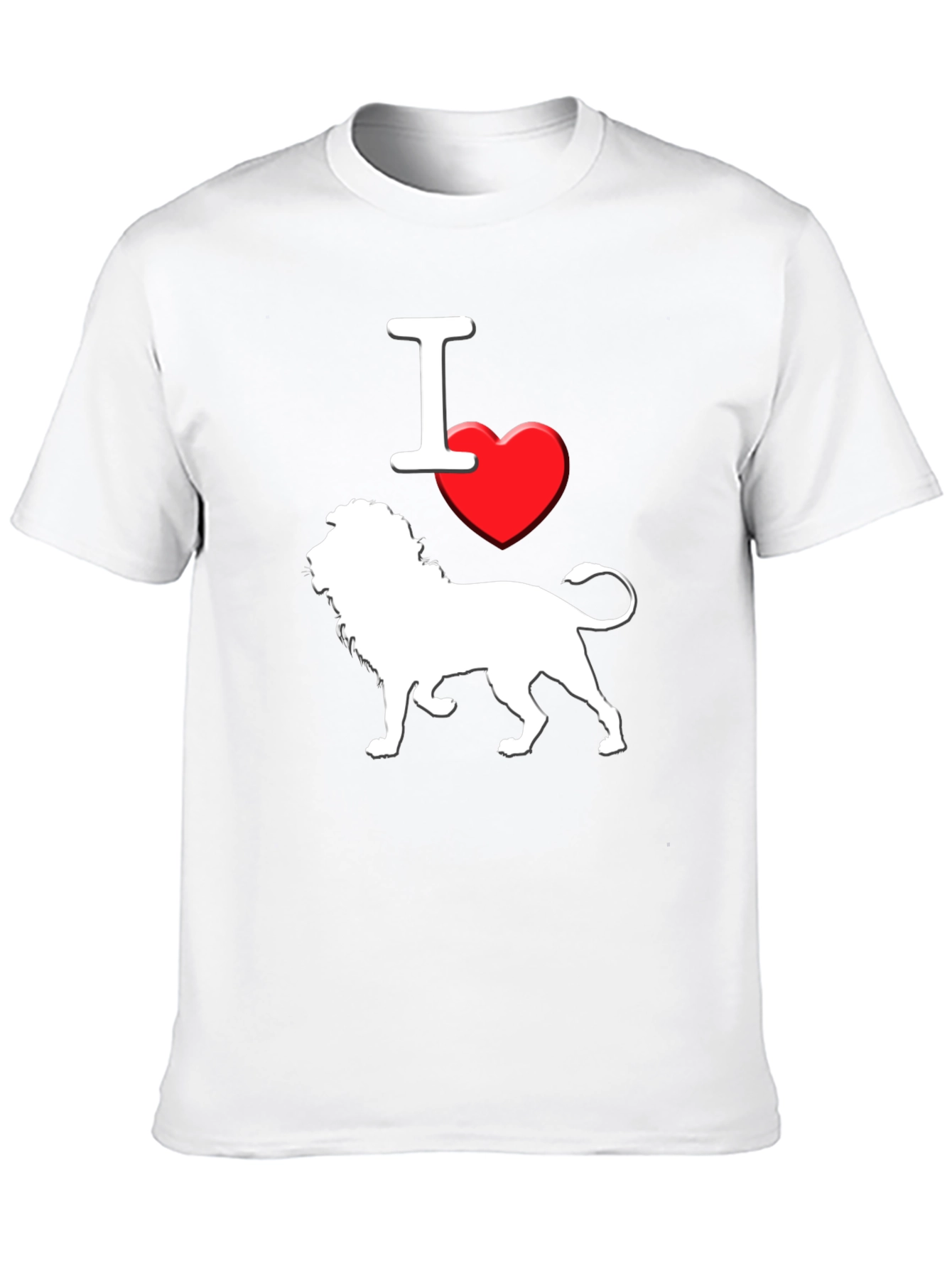 I Love Lions T-Shirt - Black Graphic Tee