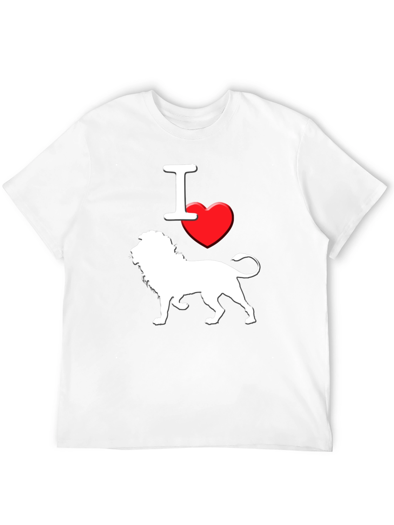 I Love Lions T-Shirt - Black Graphic Tee
