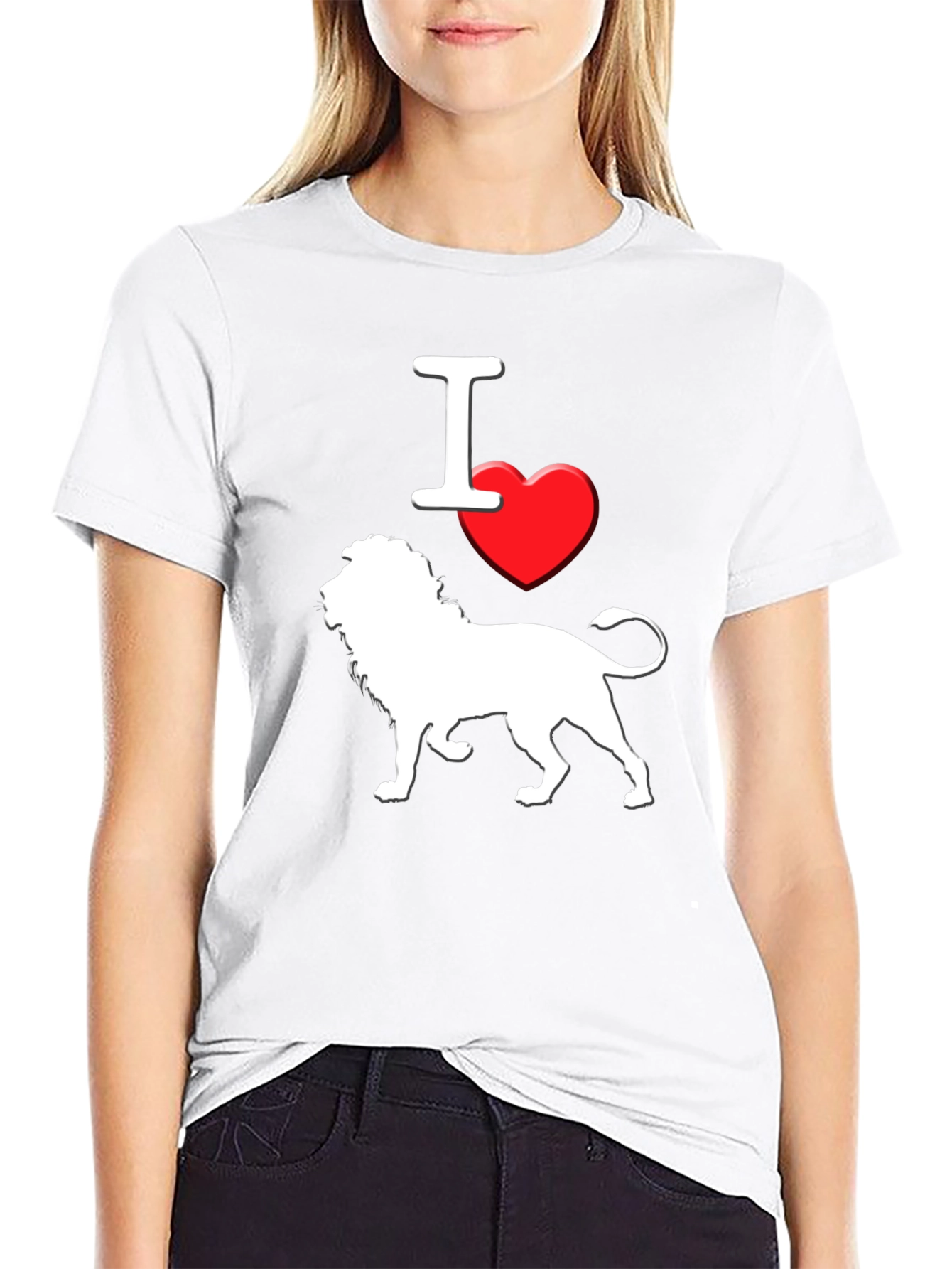 I Love Lions T-Shirt - Black Graphic Tee