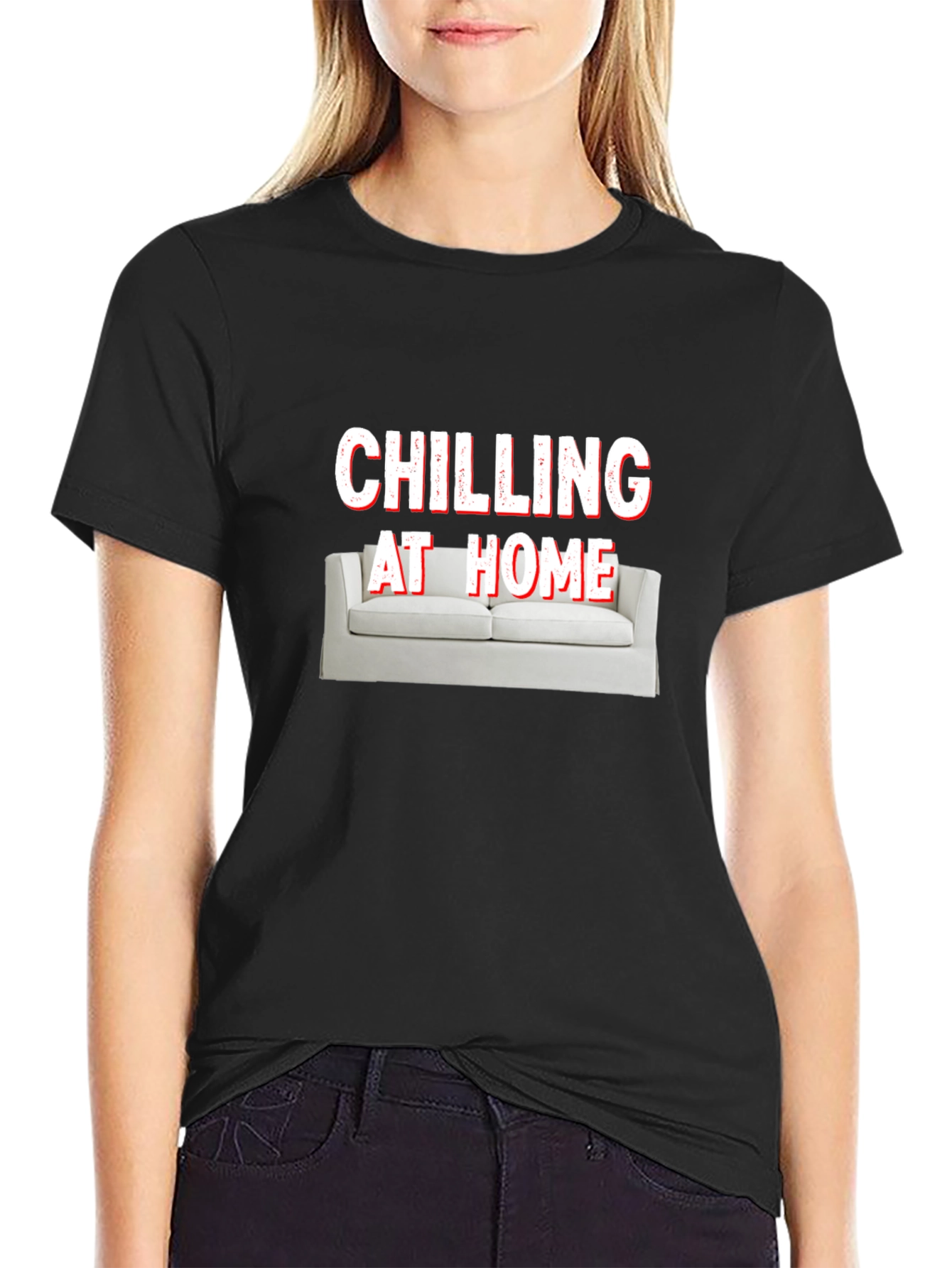 Chilling at Home Graphic Tee - Relaxed Comfort