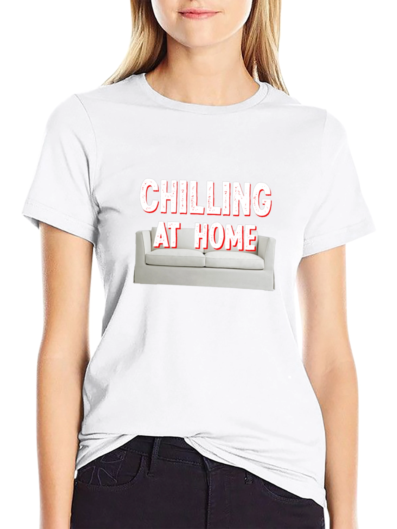 Chilling at Home Graphic Tee - Relaxed Comfort