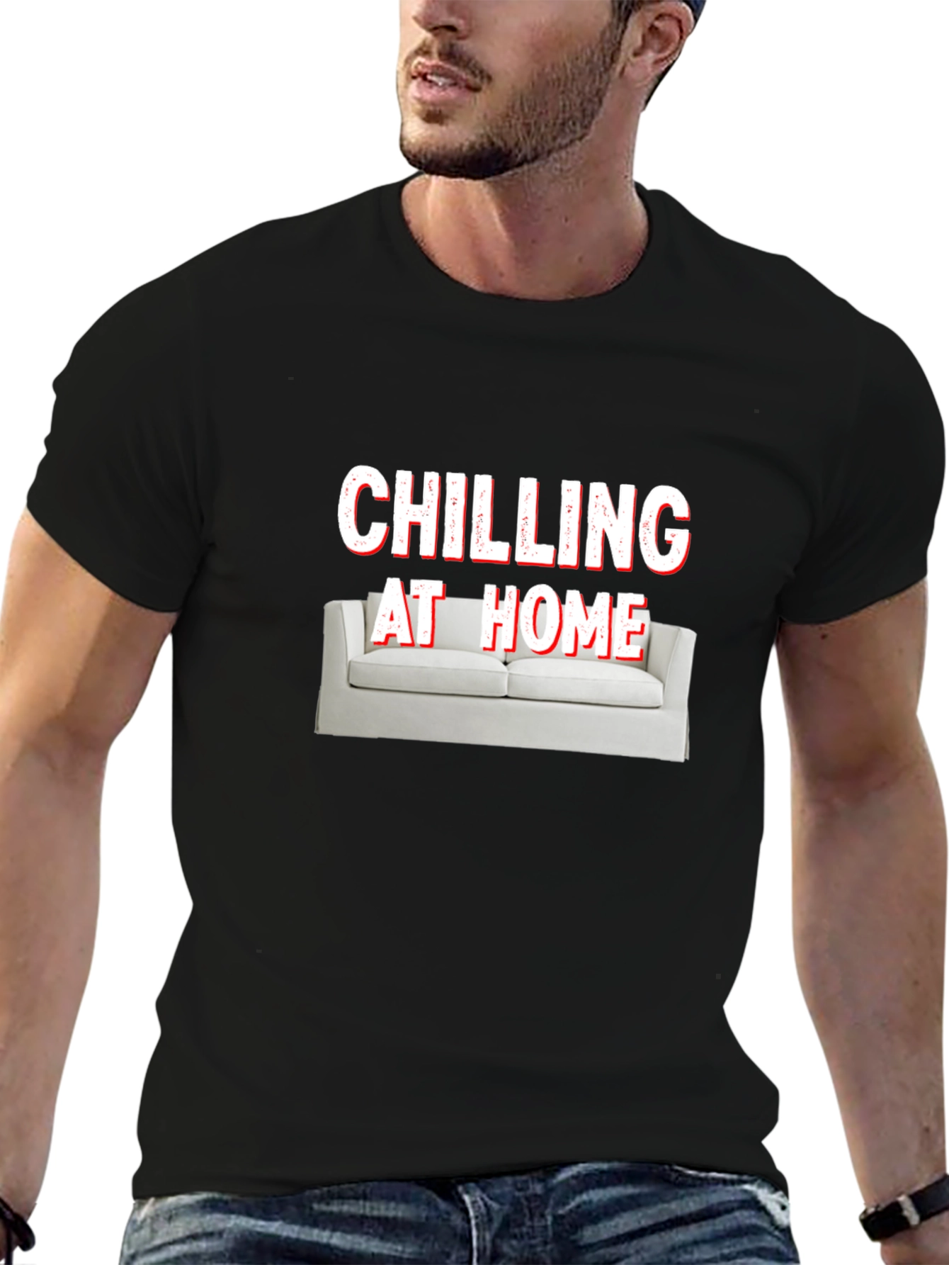 Chilling at Home Graphic Tee - Relaxed Comfort
